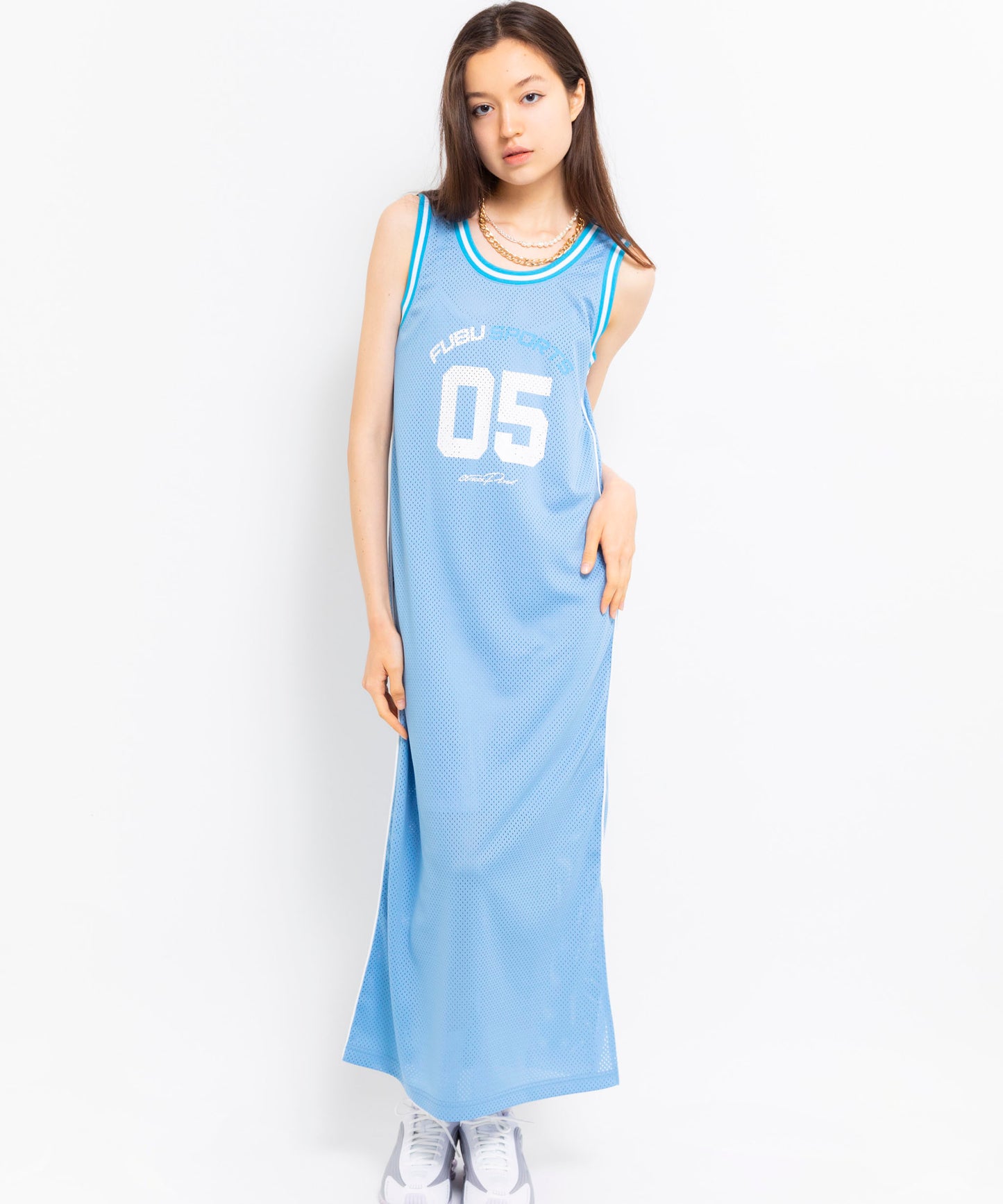 【Black Friday30%OFF】FUBU×atmos pink Mesh Long One-piece【24SS-FBOP01】