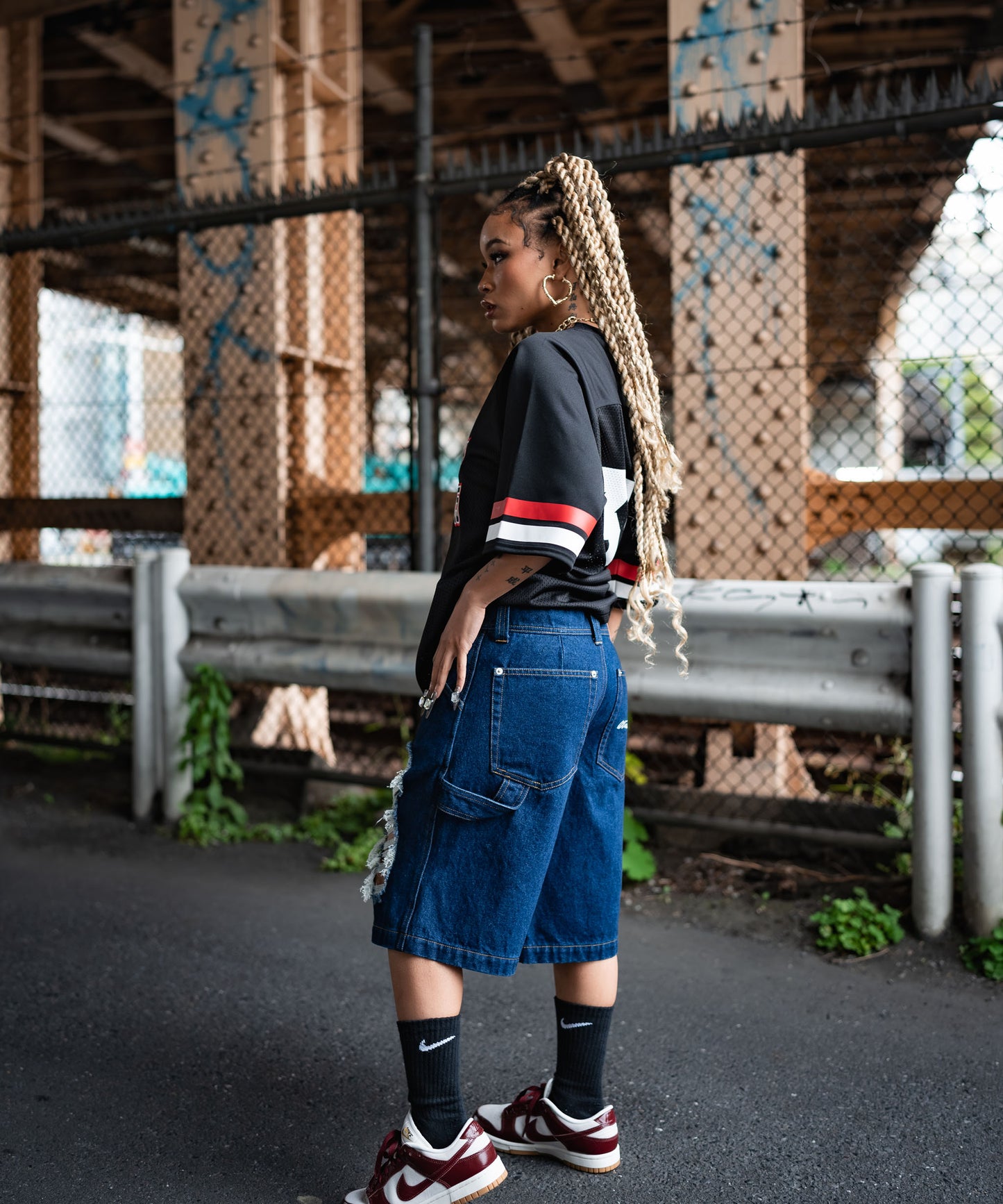 FUBU×atmos pink Denim Half Pants【24SS-FBPT03】