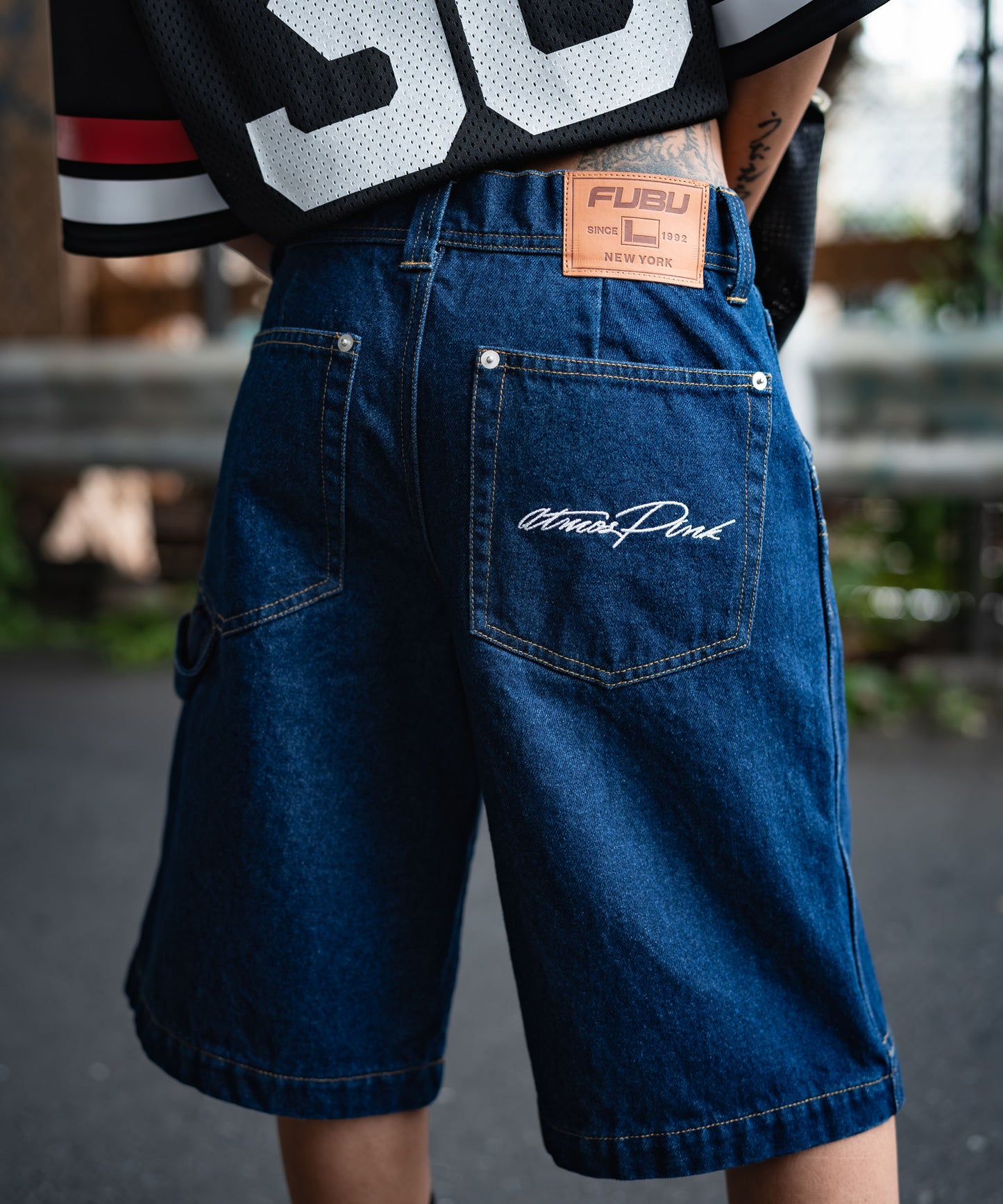 FUBU×atmos pink Denim Half Pants【24SS-FBPT03】