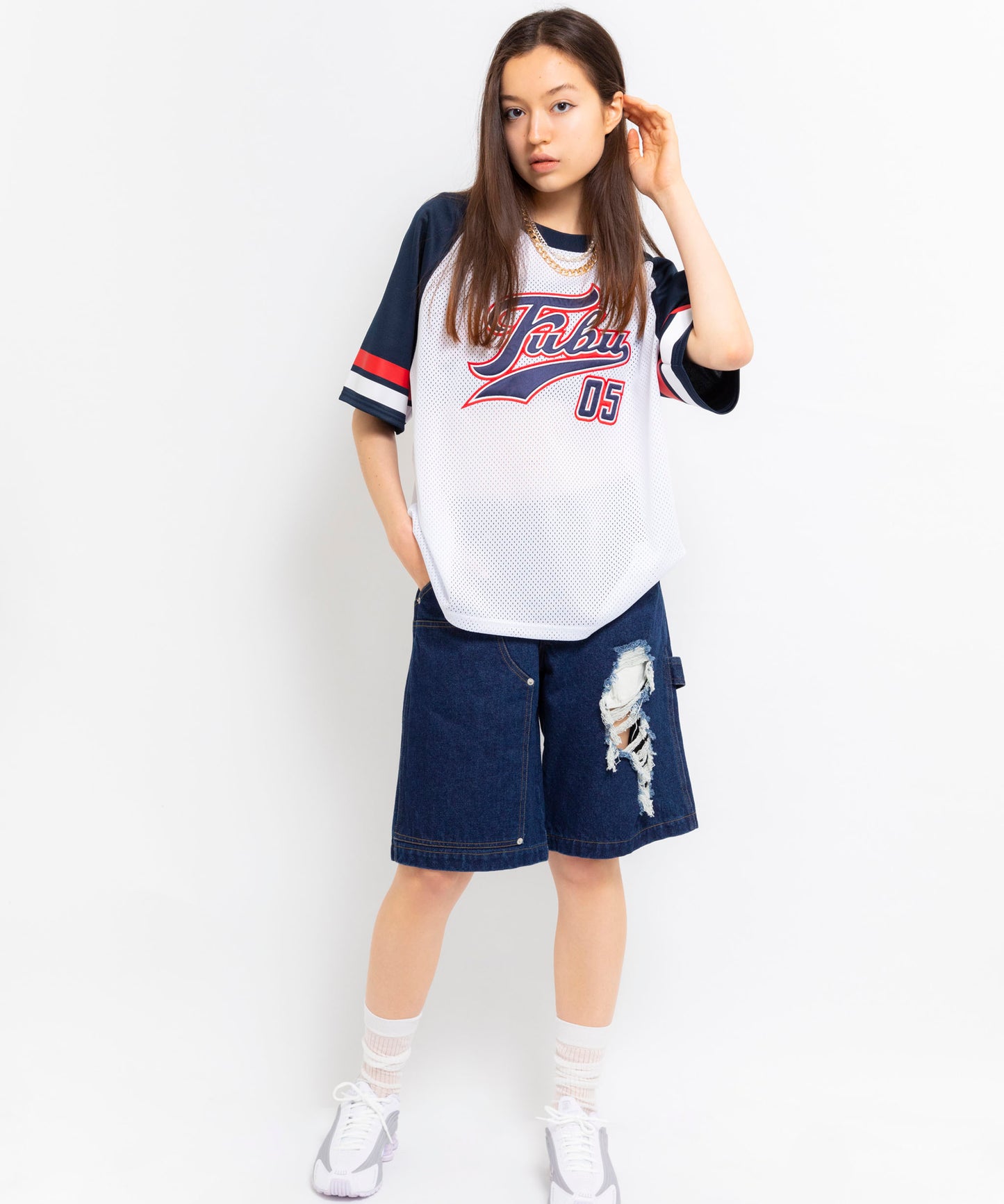 【Black Friday30%OFF】FUBU×atmos pink Mesh-T【24SS-FBTE09】