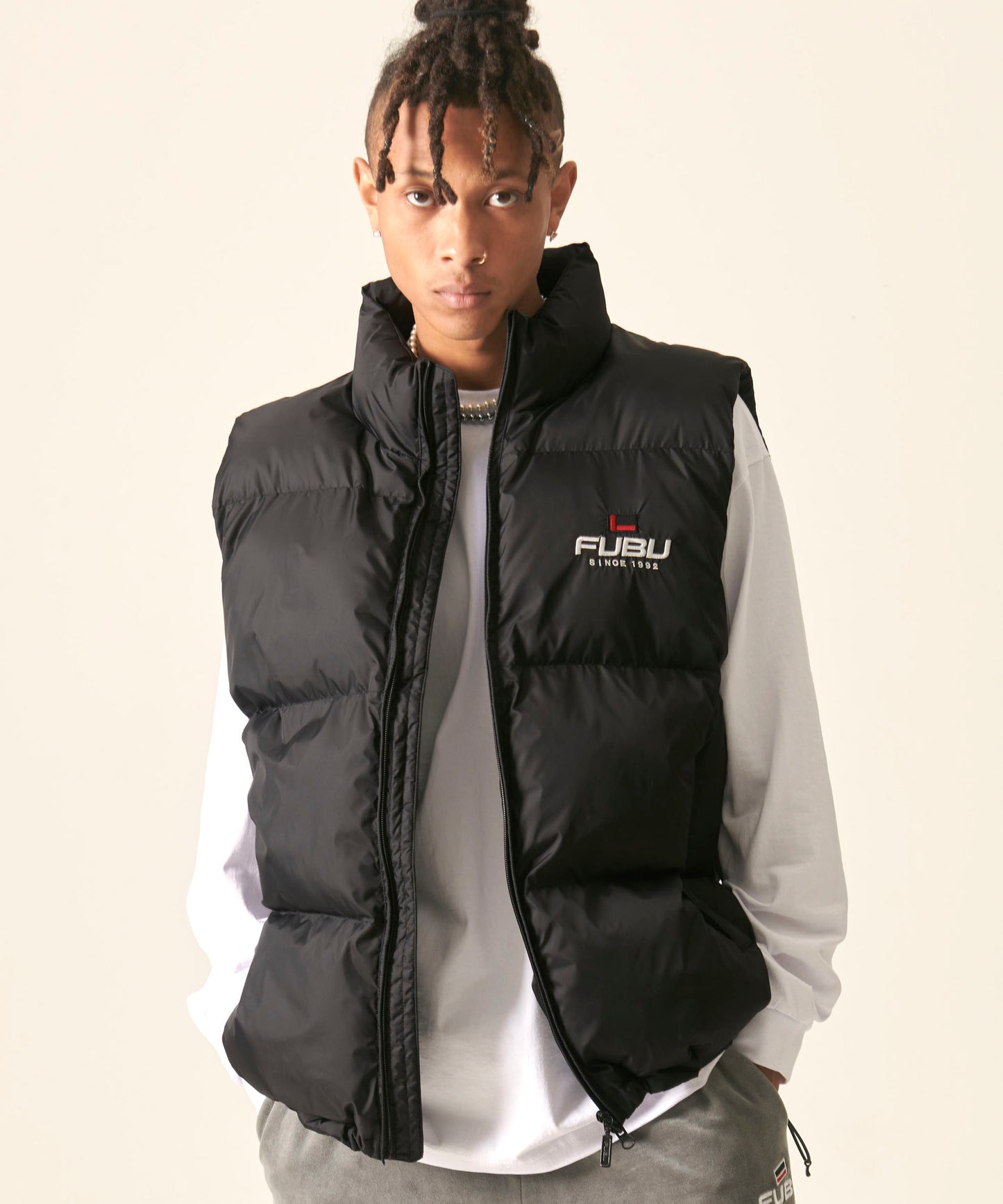 NYLON PUFFER VEST/ナイロンパファーベスト【FAM-42301】