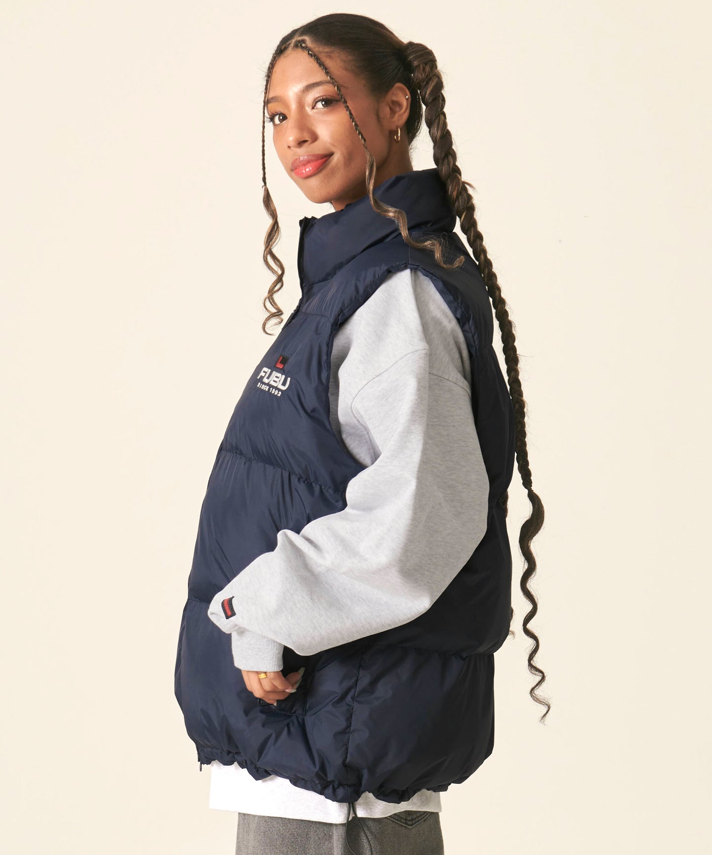 NYLON PUFFER VEST/ナイロンパファーベスト【FAM-42301】