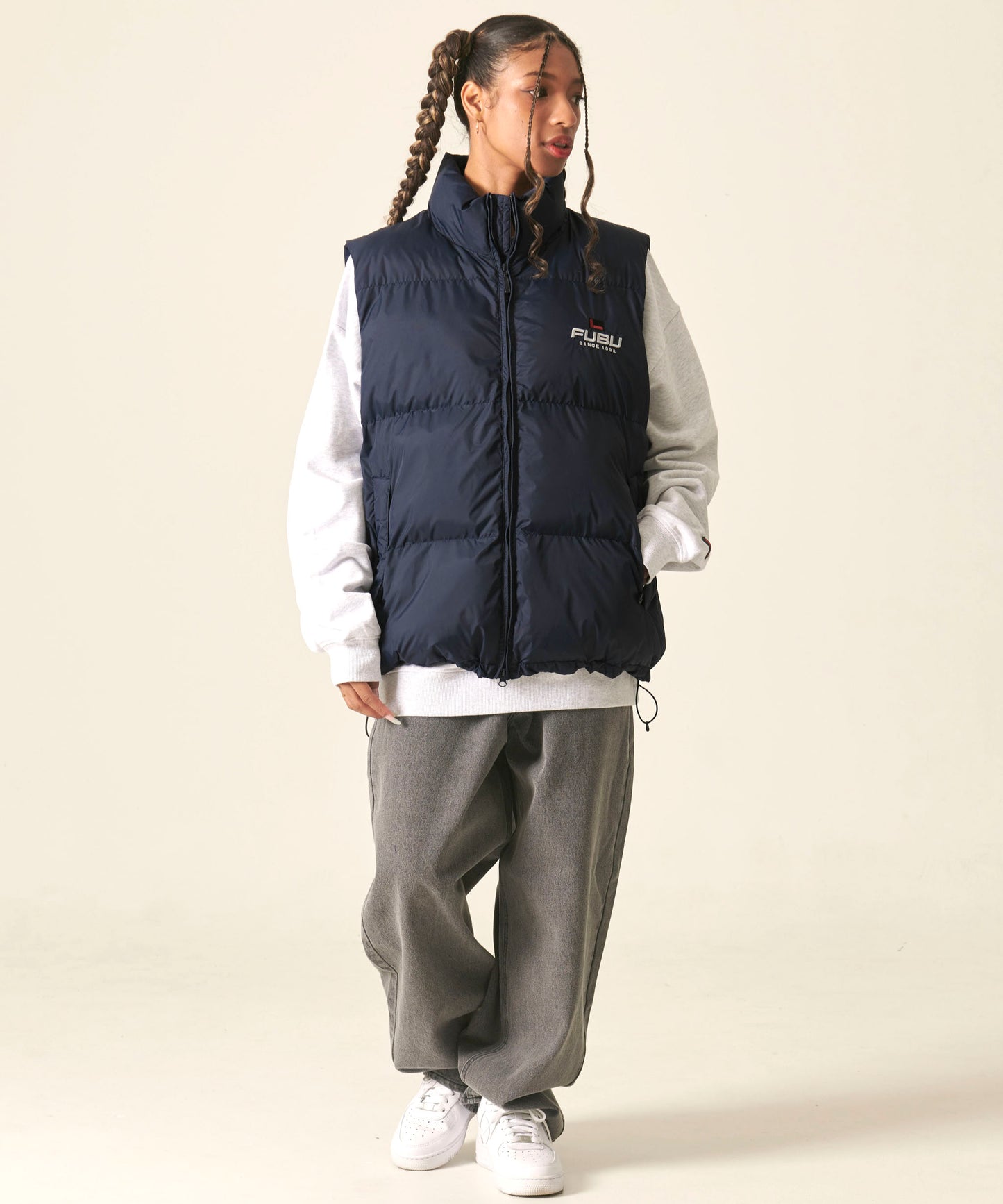 NYLON PUFFER VEST/ナイロンパファーベスト【FAM-42301】