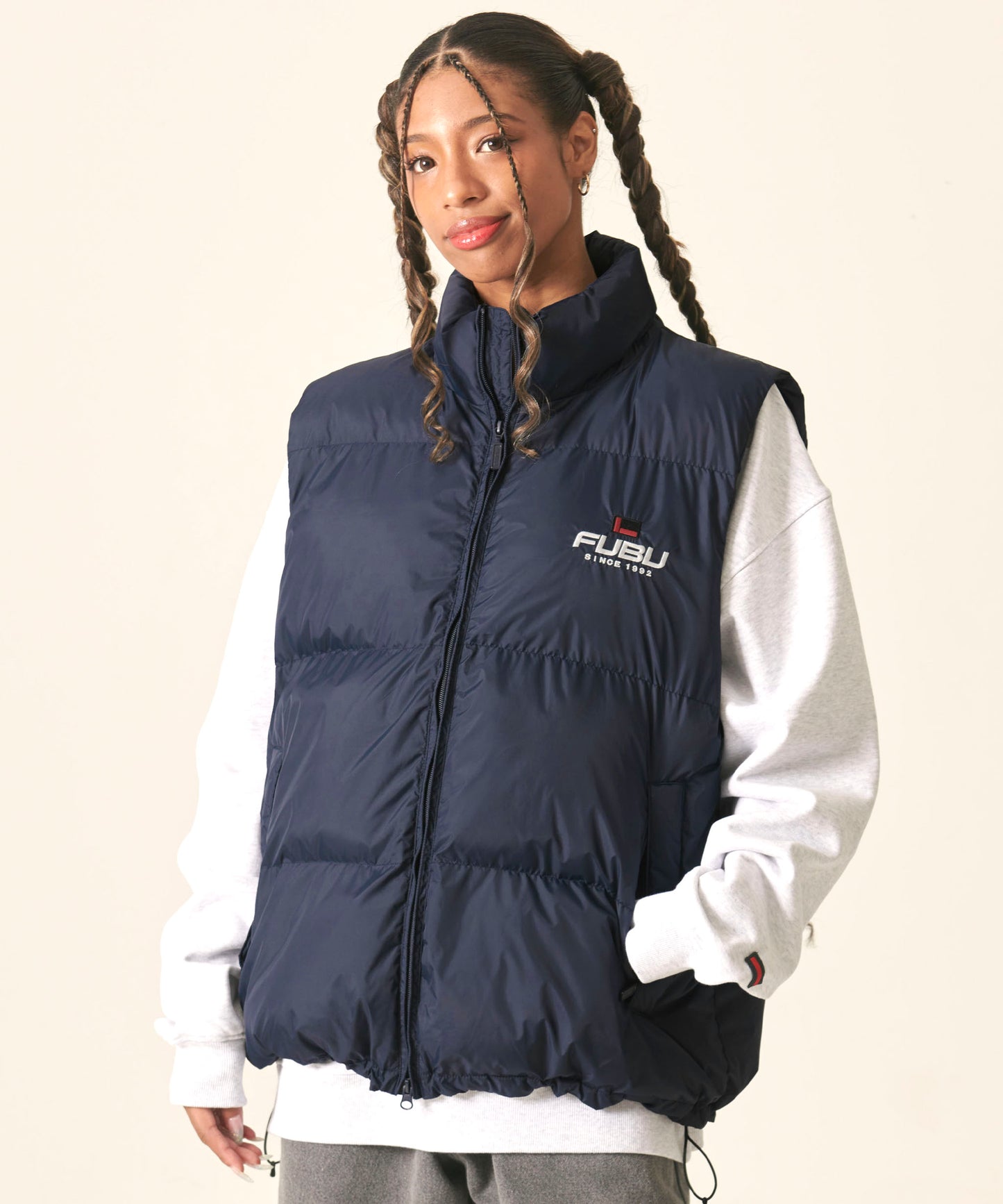 NYLON PUFFER VEST/ナイロンパファーベスト【FAM-42301】