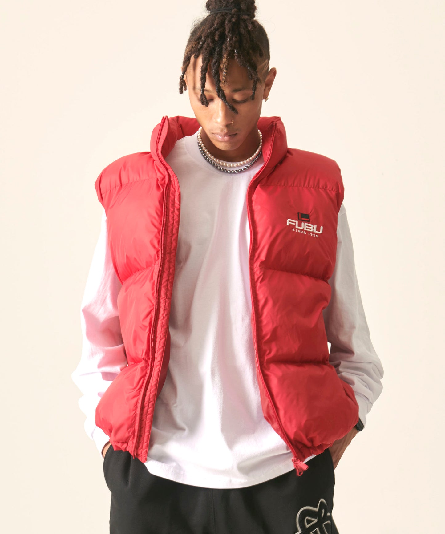 NYLON PUFFER VEST/ナイロンパファーベスト【FAM-42301】