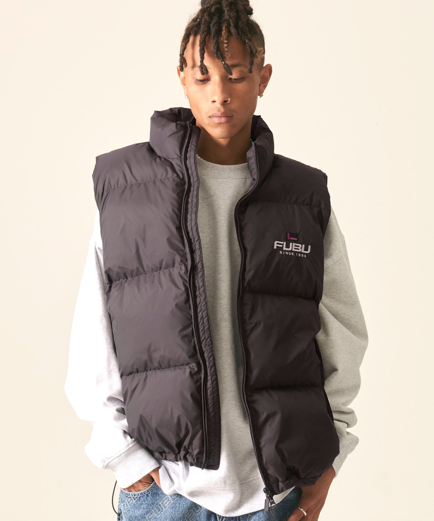 NYLON PUFFER VEST/ナイロンパファーベスト【FAM-42301】