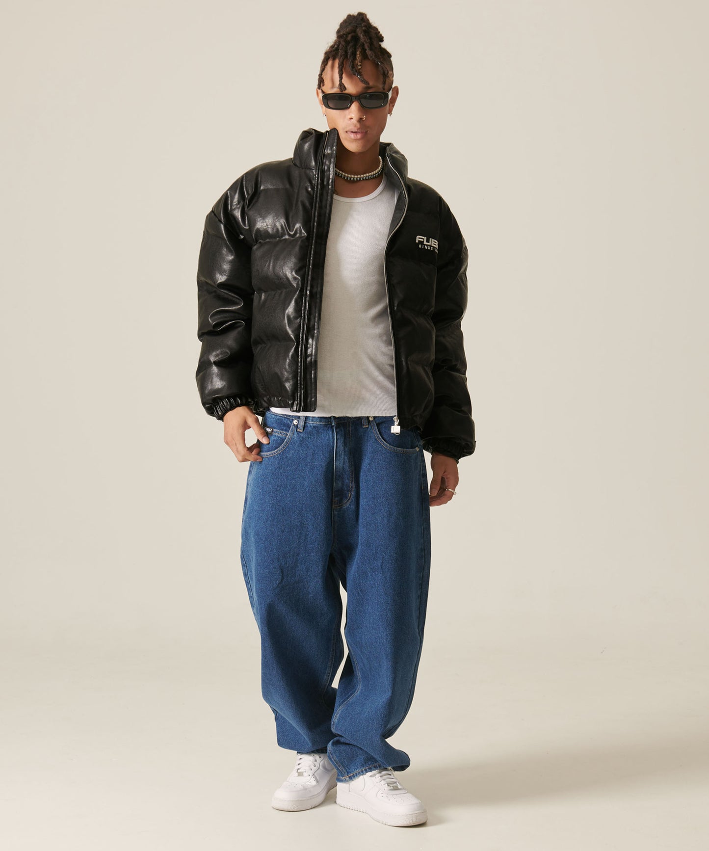 ECO LEATHER PUFFER JACKET/エコパファージャケット【FAM-42302】