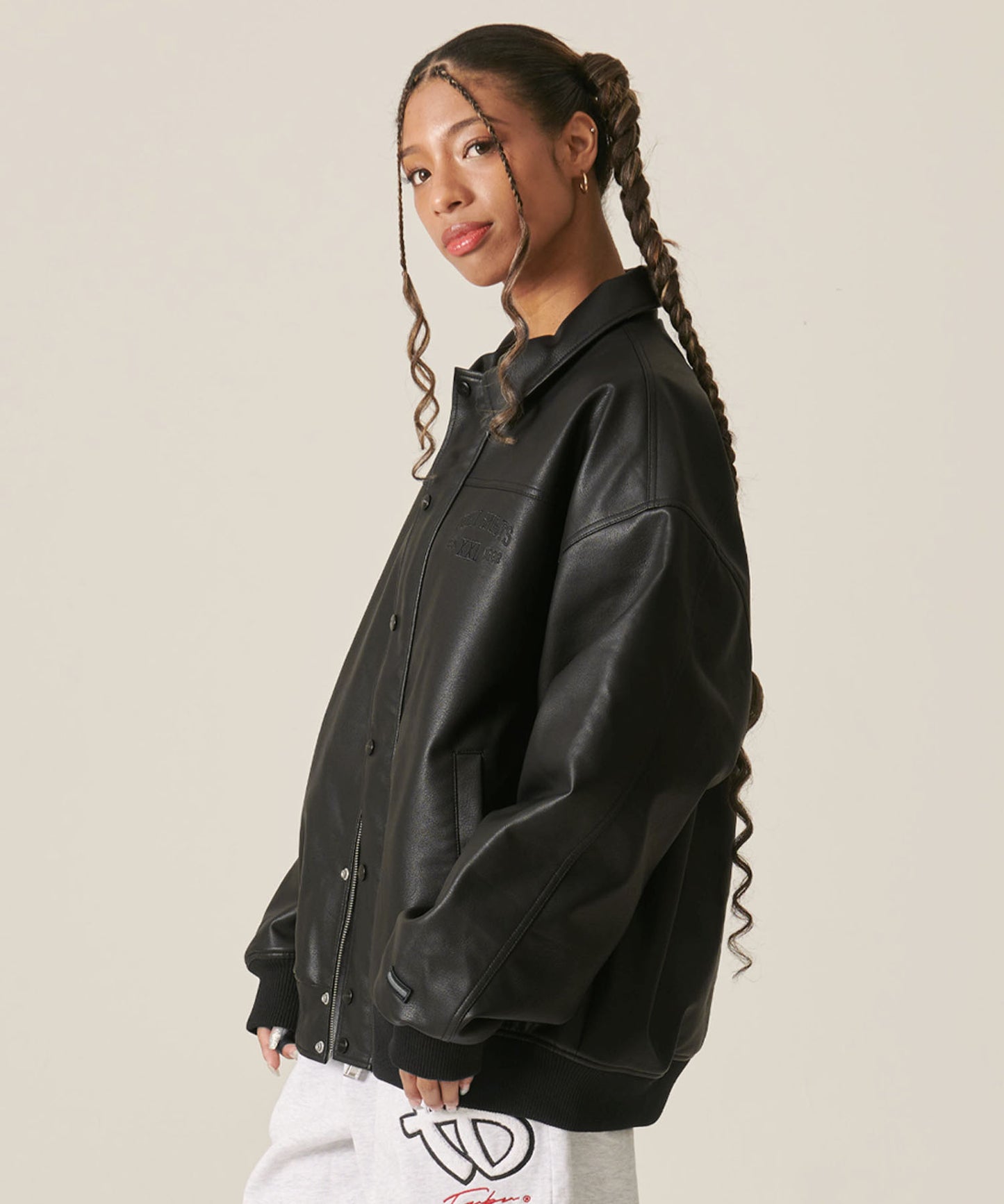 ECO LEATHER BLOUSON/エコレザーブルゾン【FAM-42305】