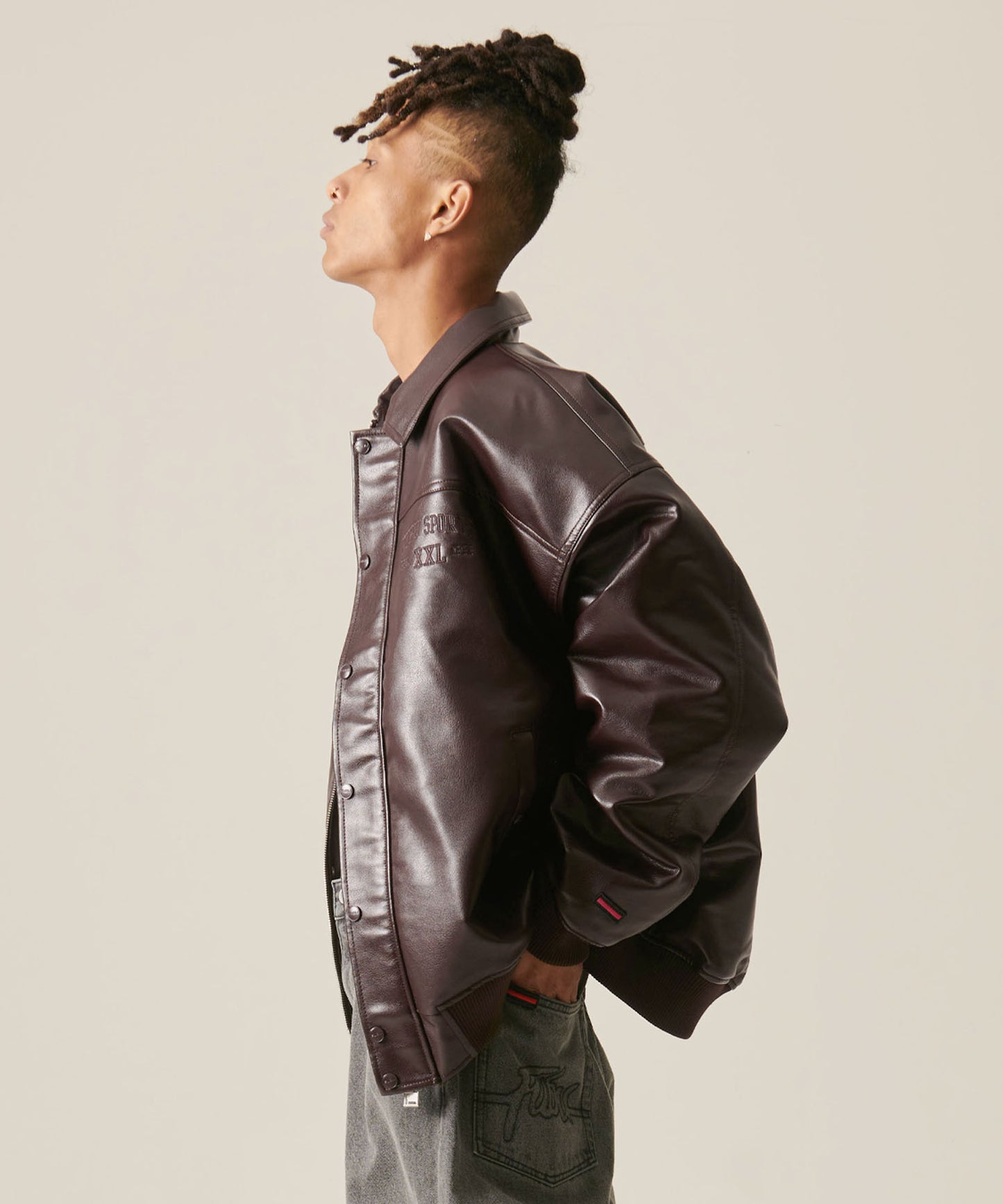 ECO LEATHER BLOUSON/エコレザーブルゾン【FAM-42305】