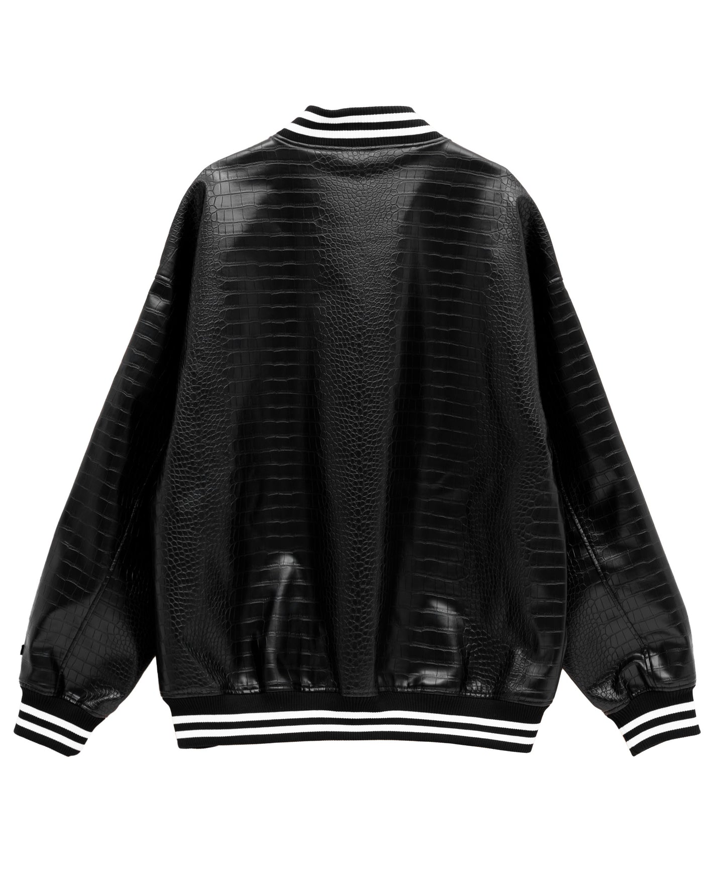 PYTHON ECO LEATHER VARSITY JACKET/パイソンレザージャケット【FAM-42306】