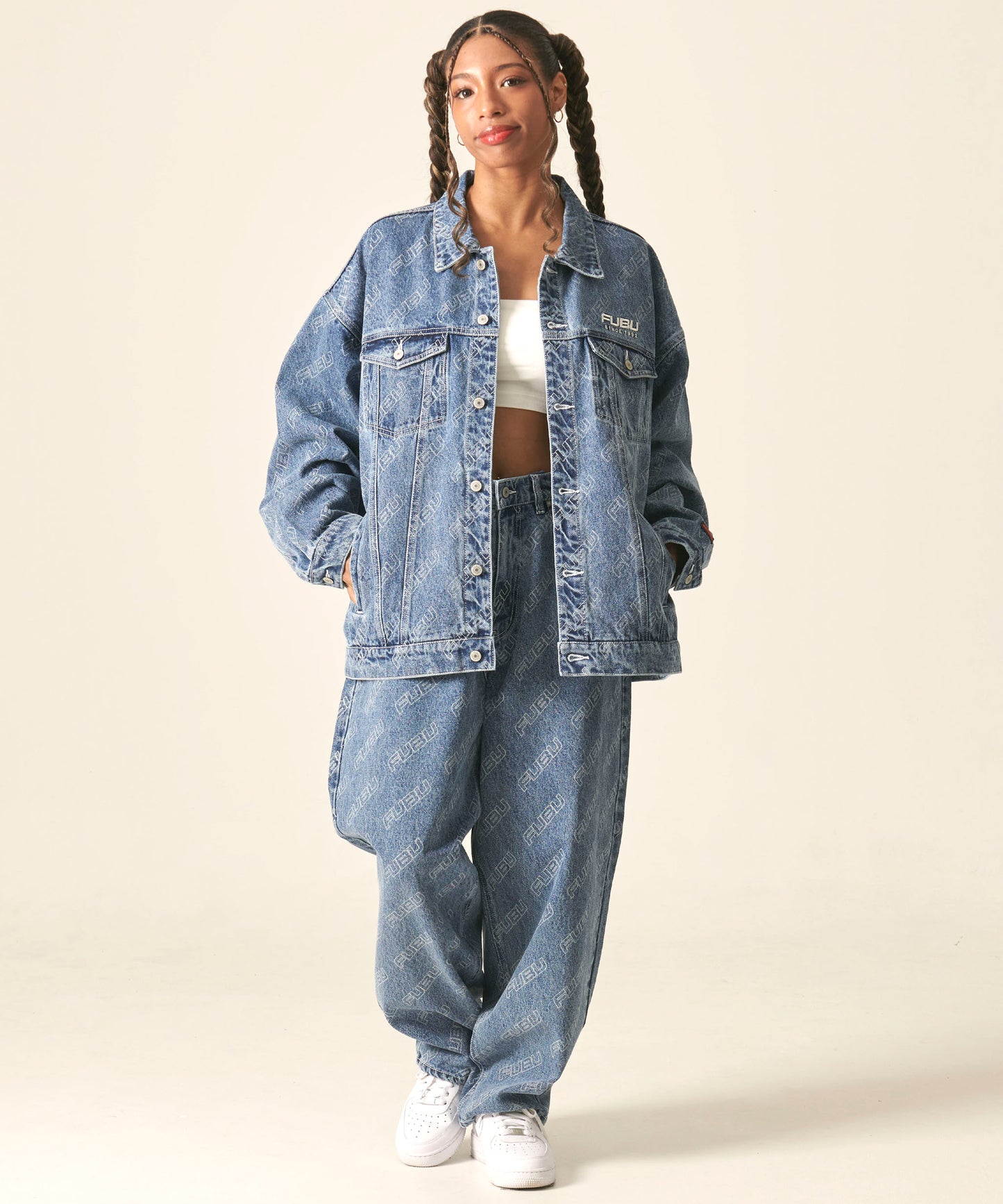 PATTERN DENIM JACKET/総柄デニムジャケット【FAM-42308】