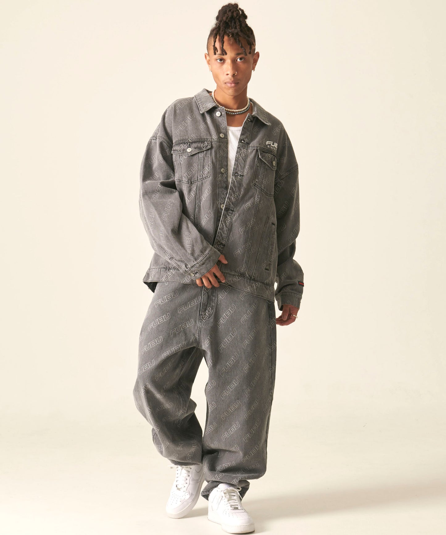 PATTERN DENIM JACKET/総柄デニムジャケット【FAM-42308】