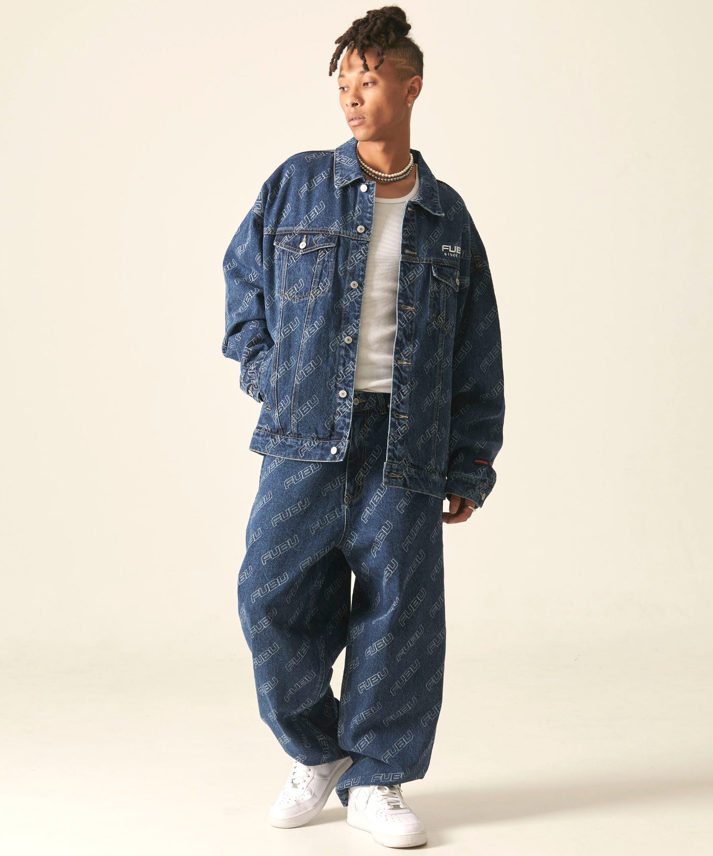 PATTERN DENIM JACKET/総柄デニムジャケット【FAM-42308】