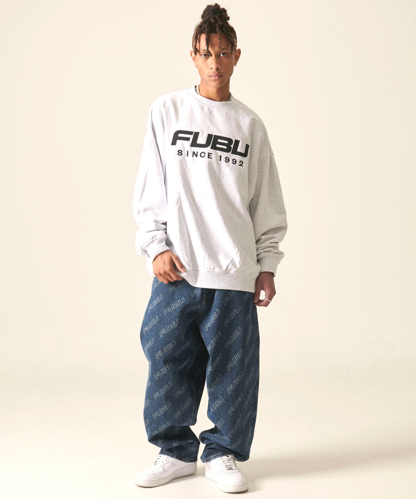 PATTERN DENIM PANTS/総柄デニムパンツ【FAM-42504】