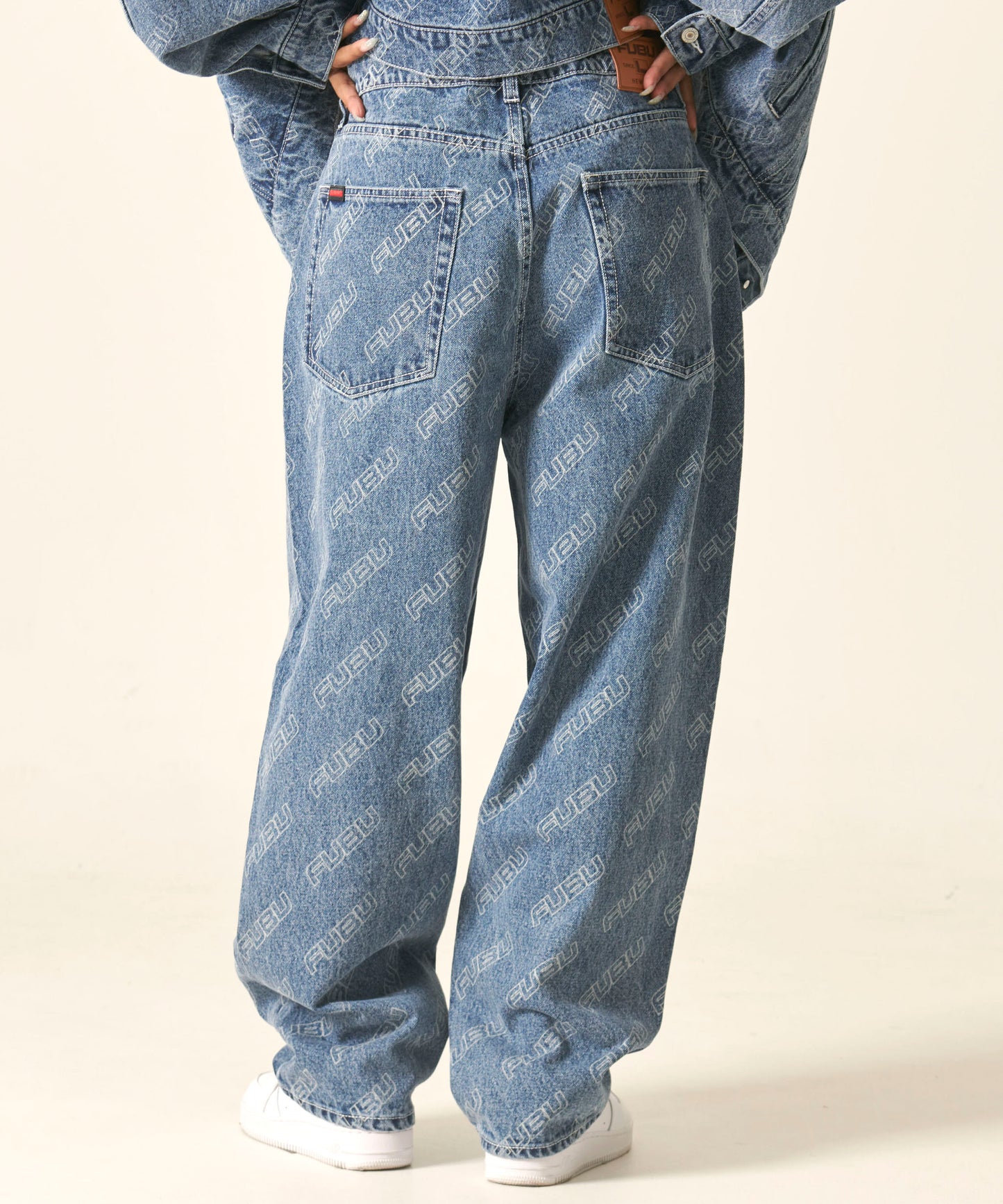 PATTERN DENIM PANTS/総柄デニムパンツ【FAM-42504】