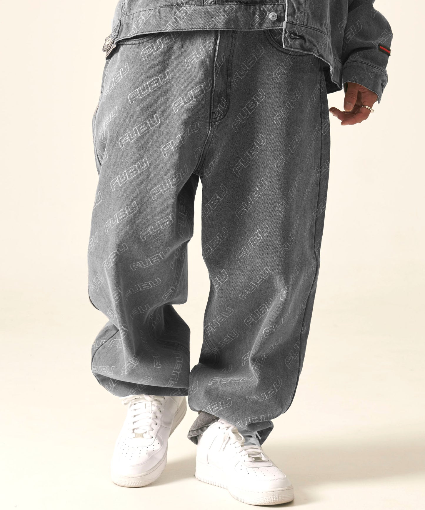 PATTERN DENIM PANTS/総柄デニムパンツ【FAM-42504】
