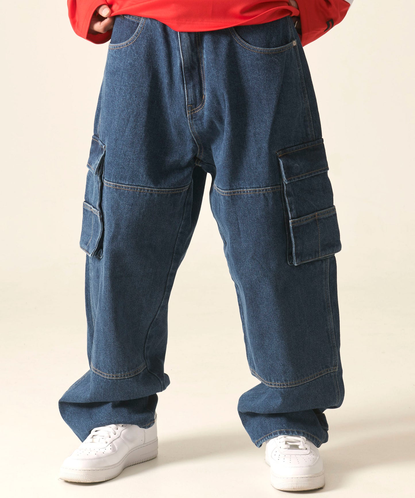 DENIM CARGO PANTS/デニムカーゴパンツ【FAM-42505】