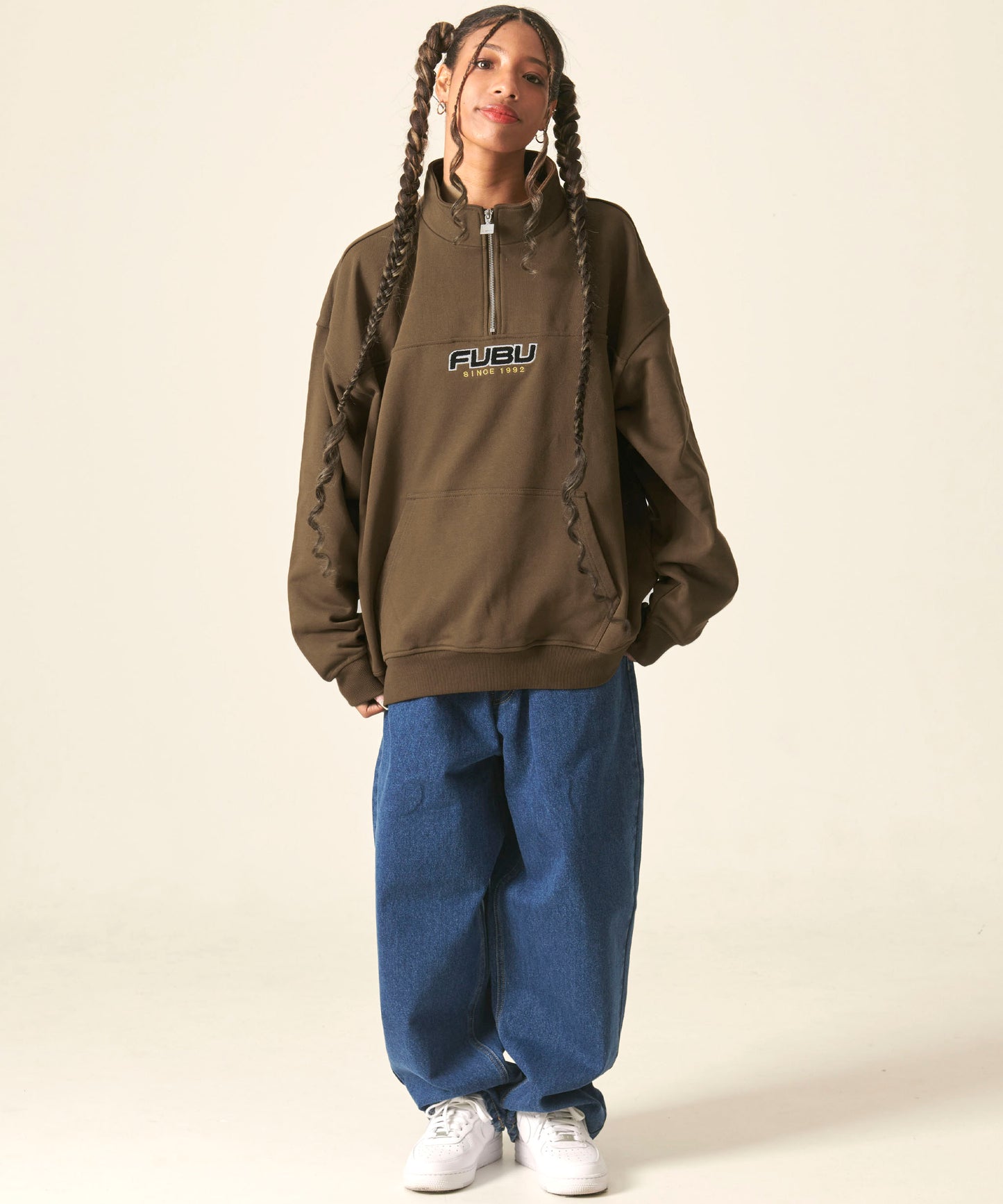 HALF ZIP SWEAT/ハーフジップスウェット【FAM-42709】