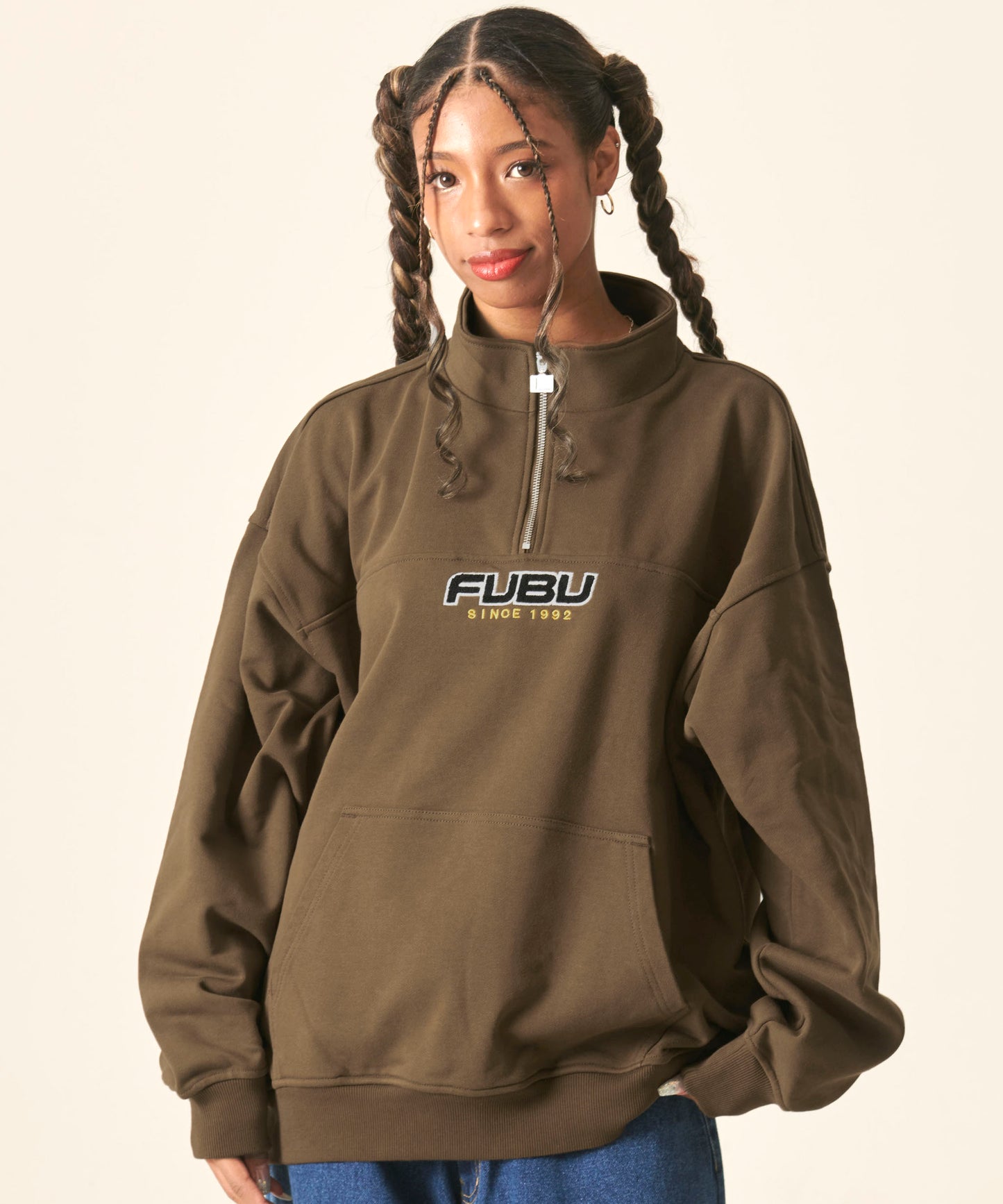 HALF ZIP SWEAT/ハーフジップスウェット【FAM-42709】