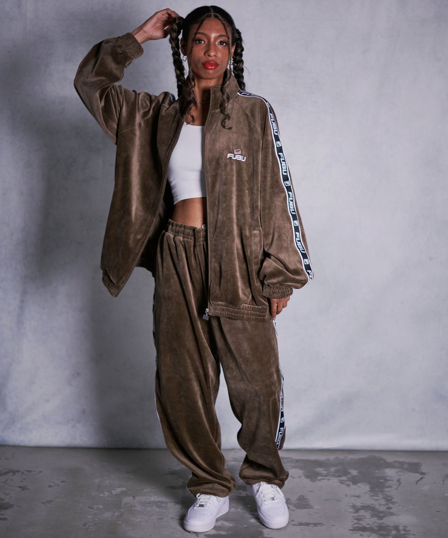 VELOR TRACK JACKET/ベロアトラックジャケット【FAM-42712】