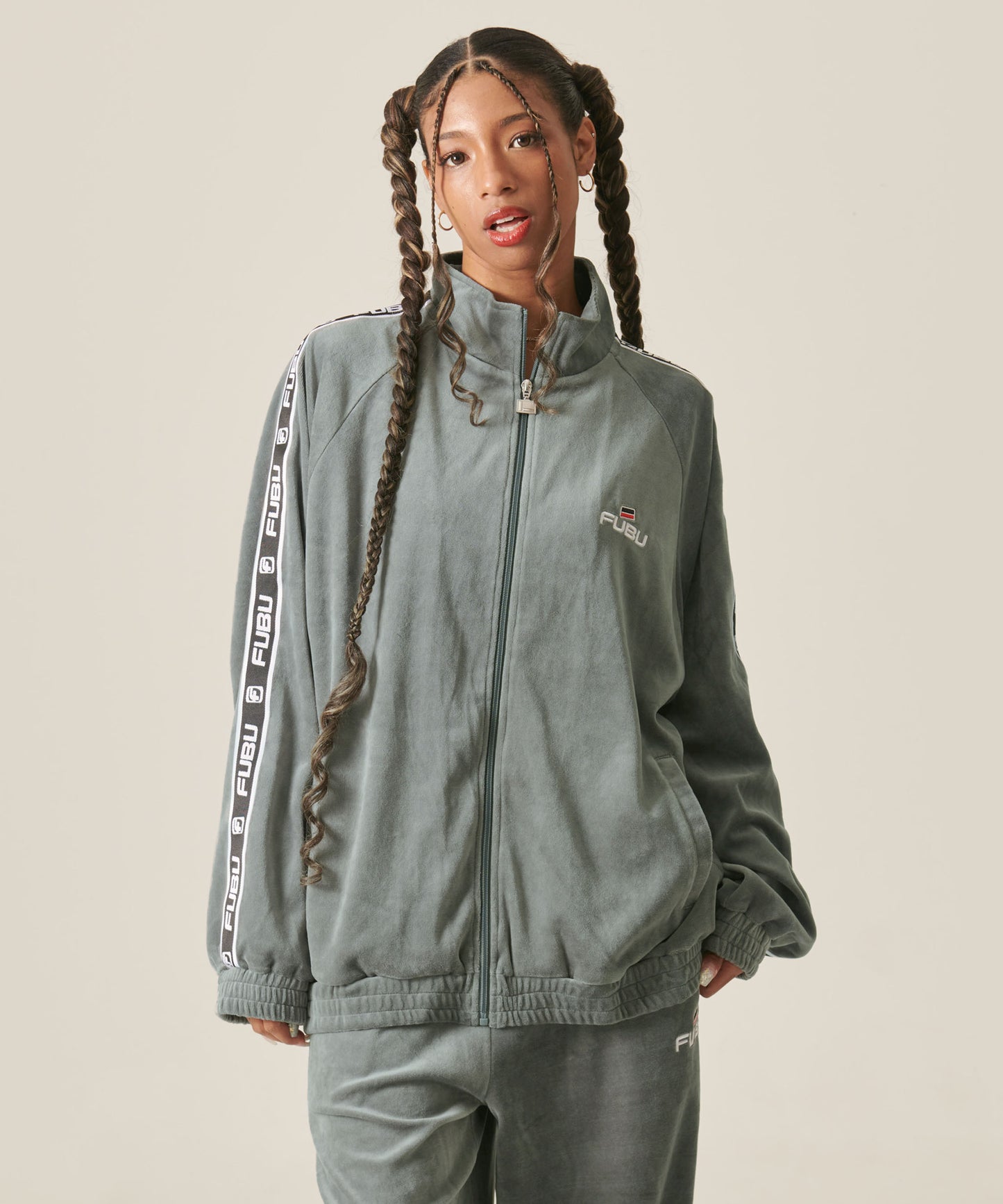 VELOR TRACK JACKET/ベロアトラックジャケット【FAM-42712】