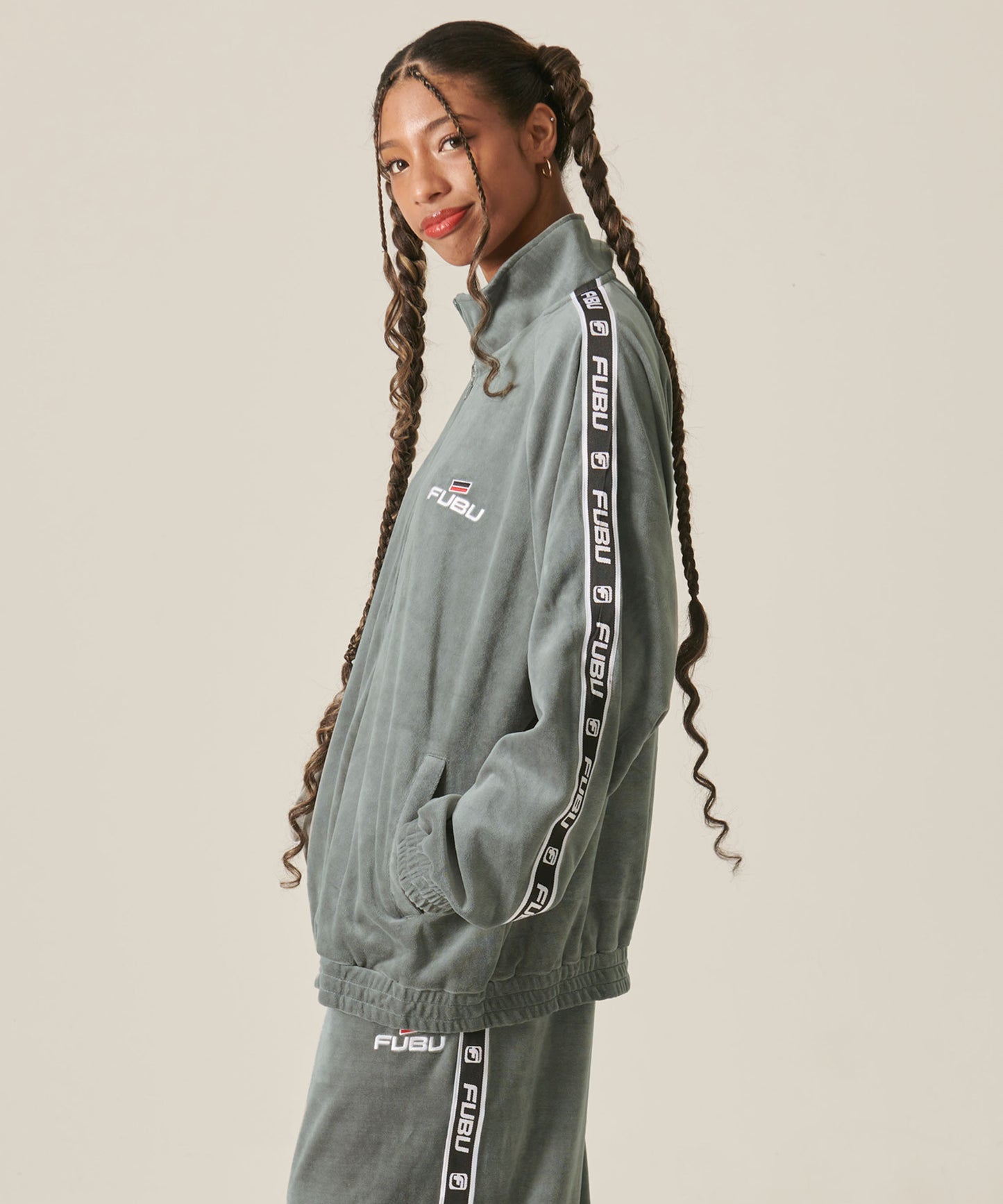 VELOR TRACK JACKET/ベロアトラックジャケット【FAM-42712】