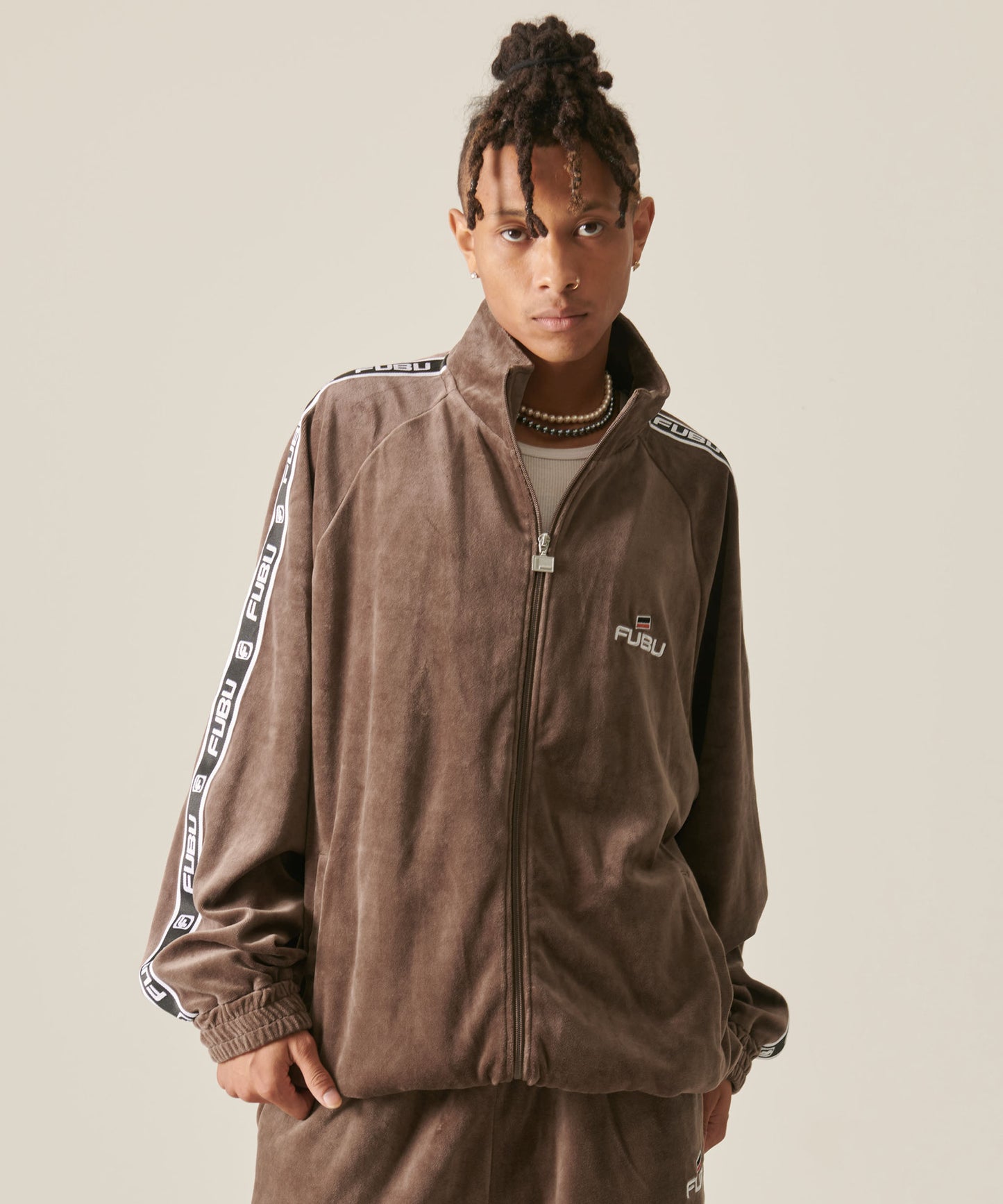 VELOR TRACK JACKET/ベロアトラックジャケット【FAM-42712】