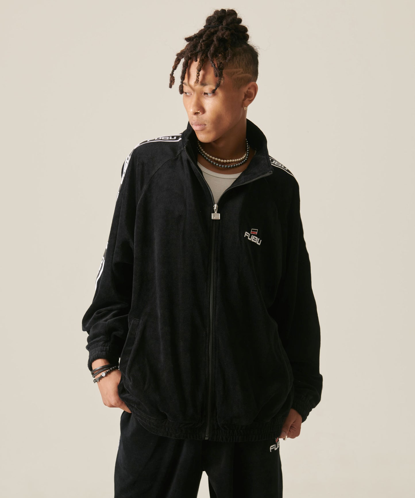 VELOR TRACK JACKET/ベロアトラックジャケット【FAM-42712】