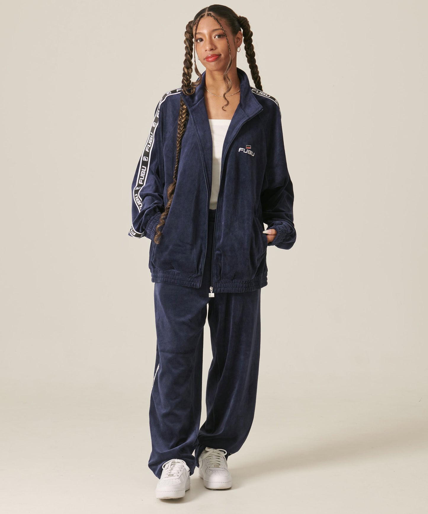 VELOR TRACK JACKET/ベロアトラックジャケット【FAM-42712】