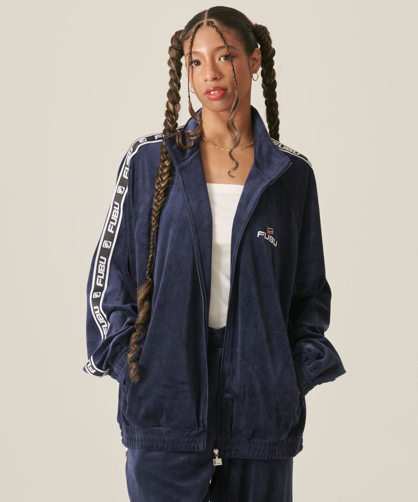 VELOR TRACK JACKET/ベロアトラックジャケット【FAM-42712】