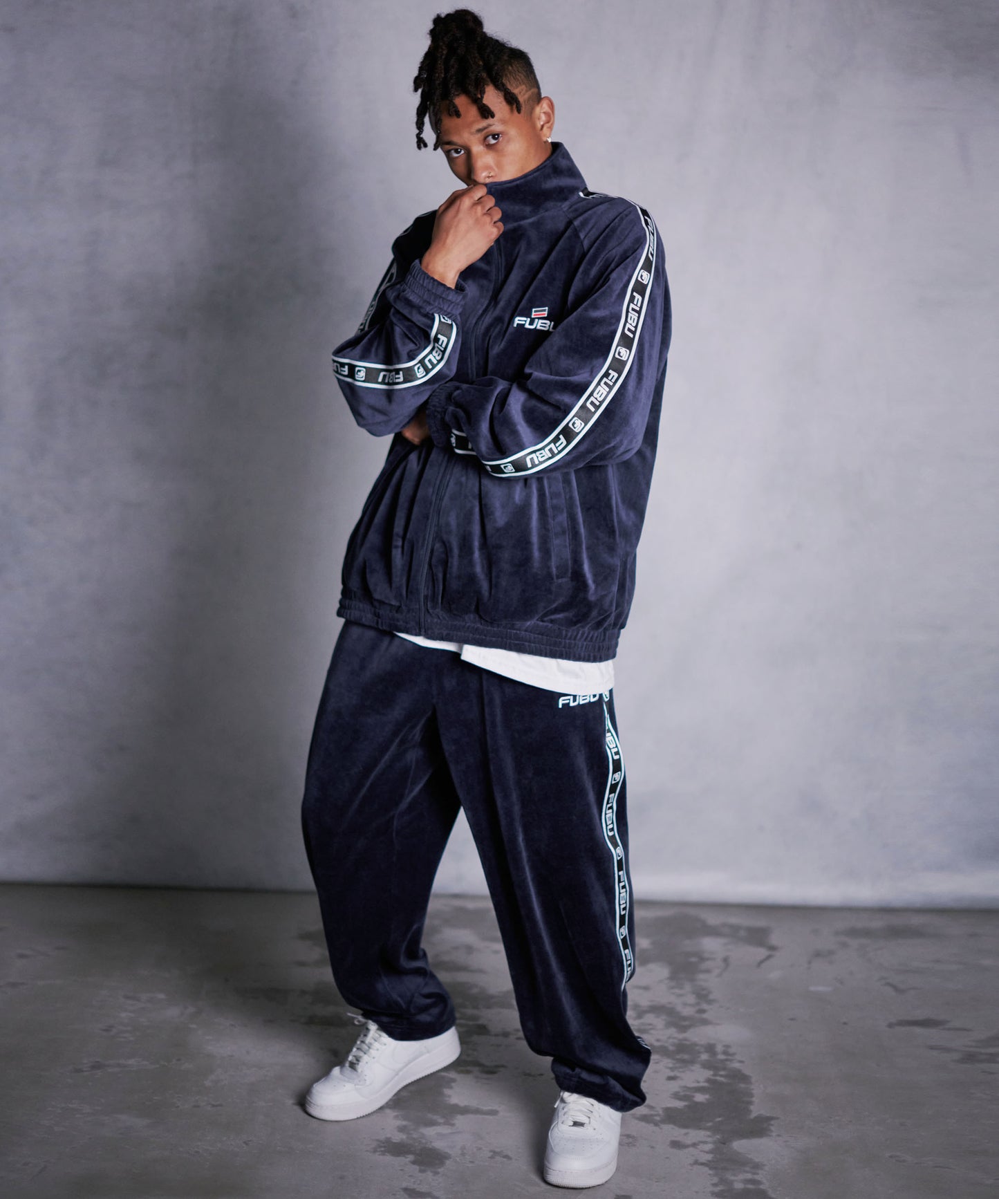 VELOR TRACK JACKET/ベロアトラックジャケット【FAM-42712】