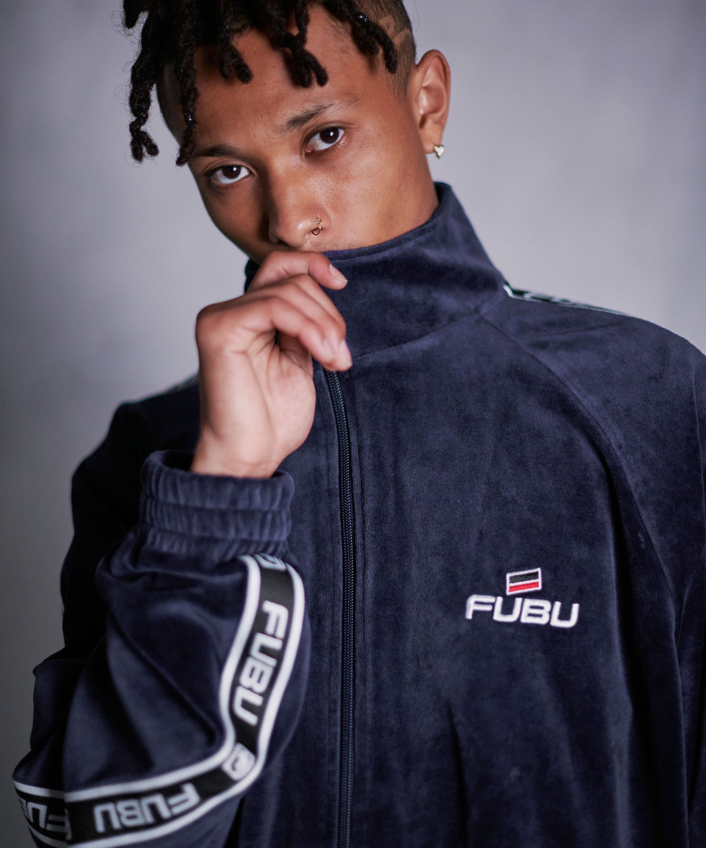 VELOR TRACK JACKET/ベロアトラックジャケット【FAM-42712】
