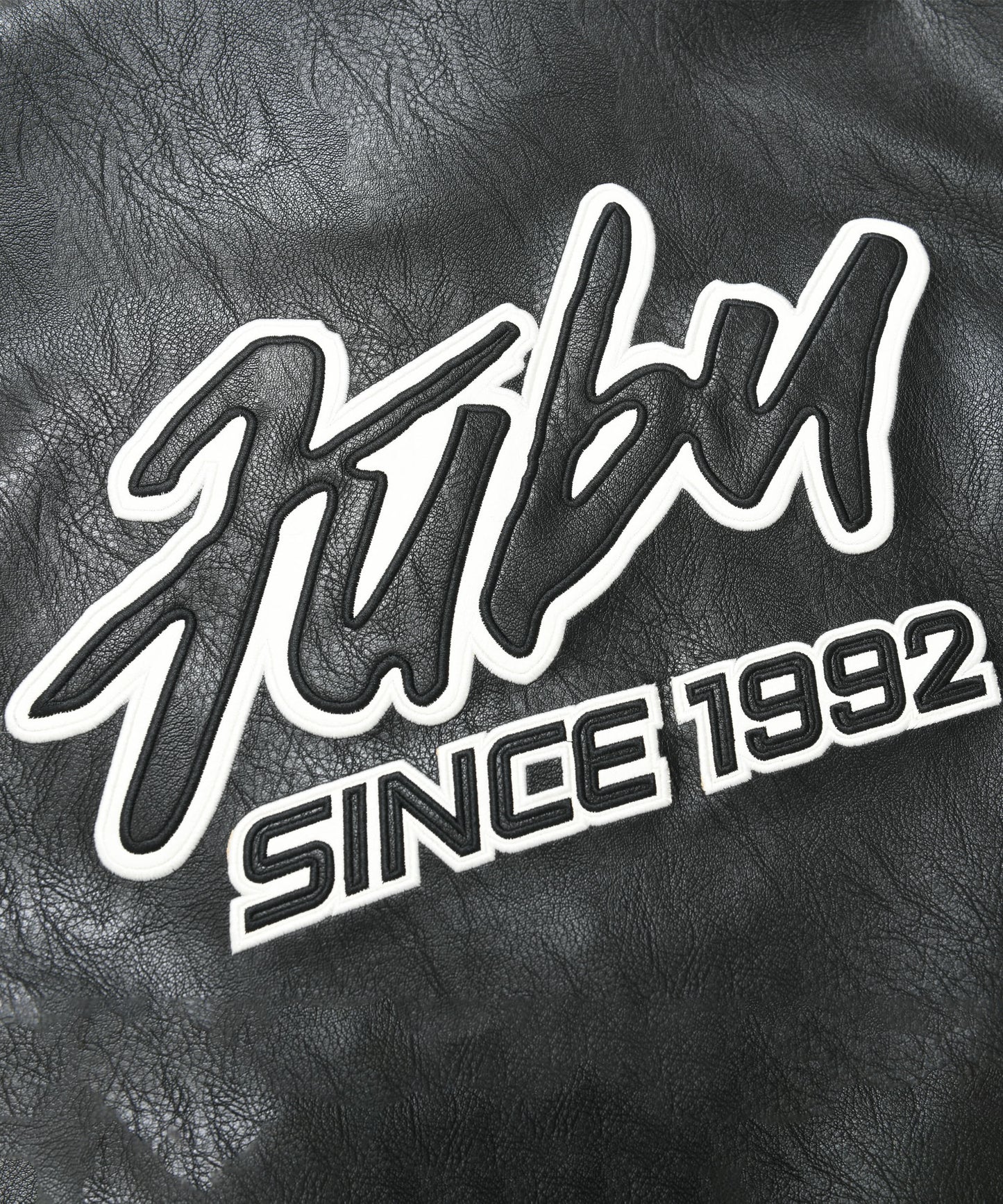 FAUX LEATHER RACING JACKET/エコレザーレーシングジャケット【FAM-51303】