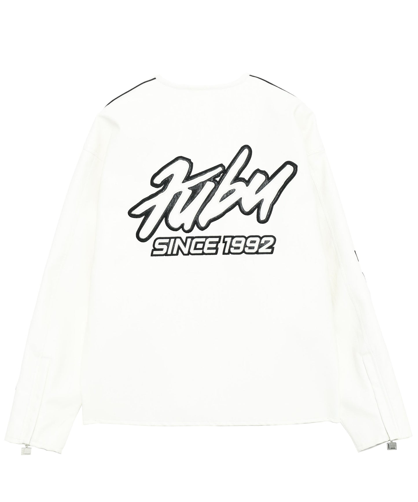 FAUX LEATHER RACING JACKET/エコレザーレーシングジャケット【FAM-51303】