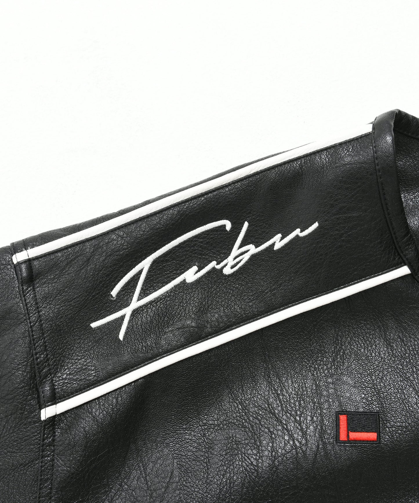 FAUX LEATHER RACING JACKET/エコレザーレーシングジャケット【FAM-51303】