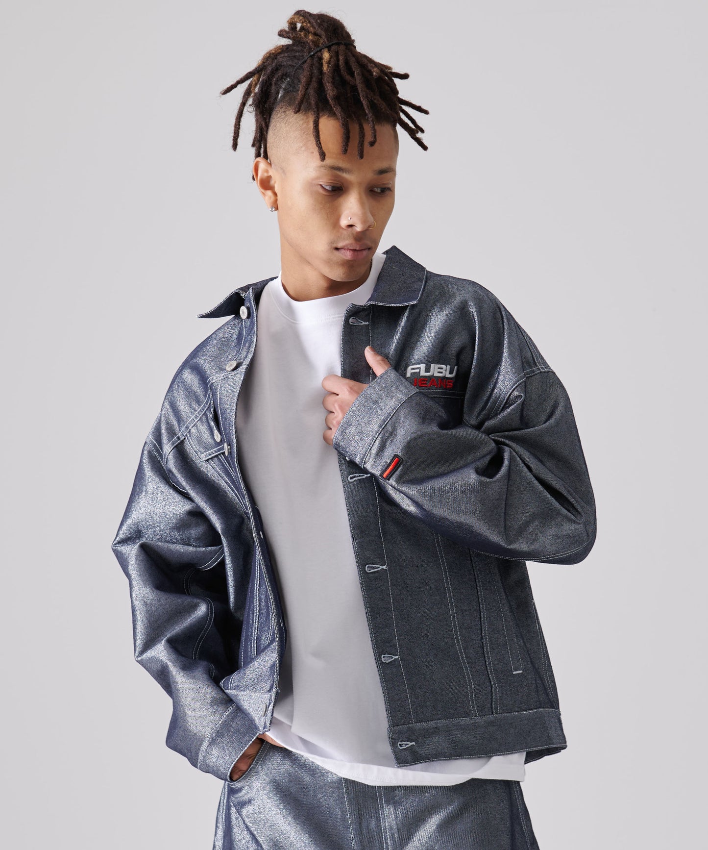 METALLIC DENIM JACKET/メタリックデニムジャケット【FAM-51304】