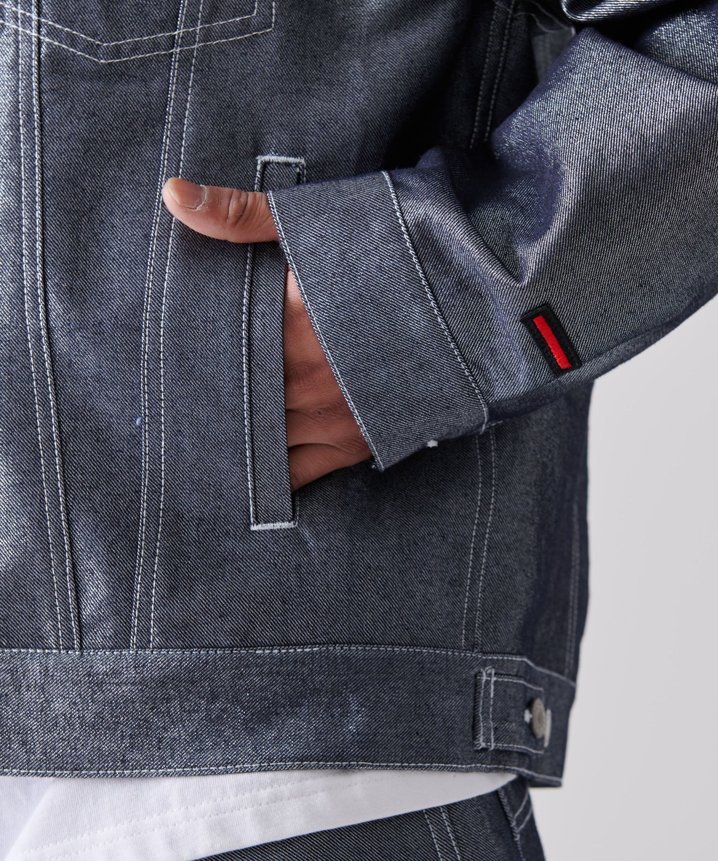 METALLIC DENIM JACKET/メタリックデニムジャケット【FAM-51304】