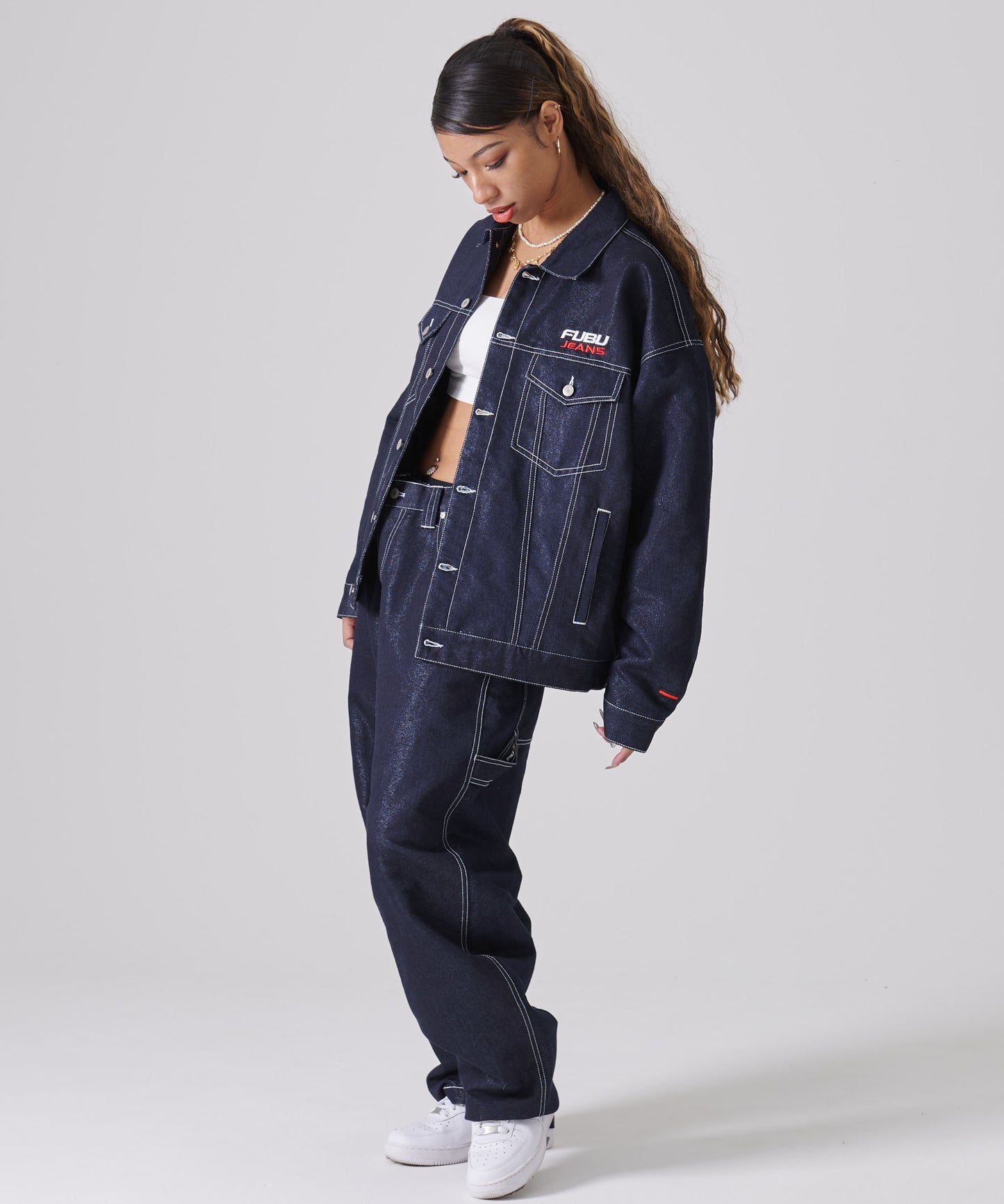 METALLIC DENIM JACKET/メタリックデニムジャケット【FAM-51304】