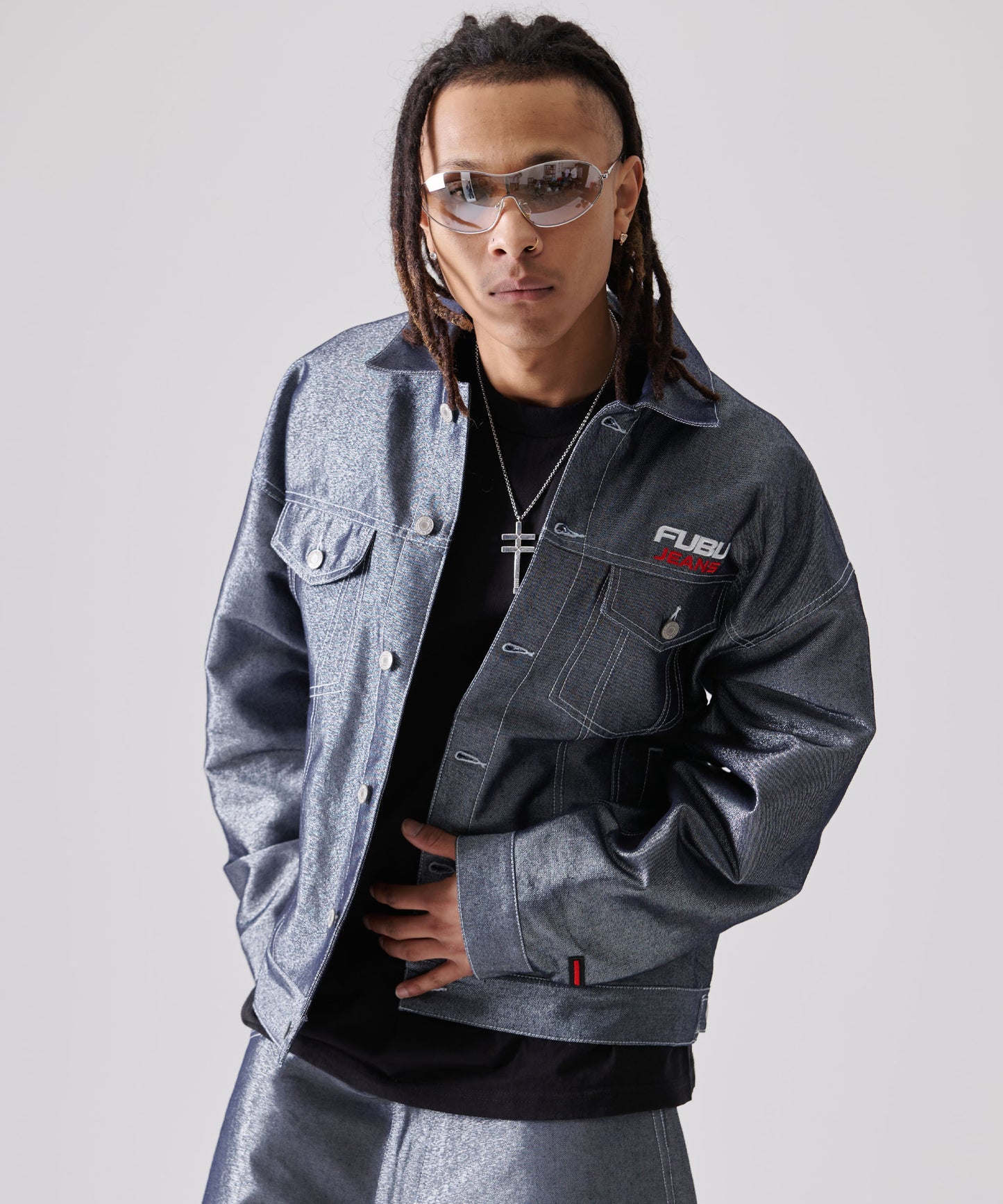 METALLIC DENIM JACKET/メタリックデニムジャケット【FAM-51304】