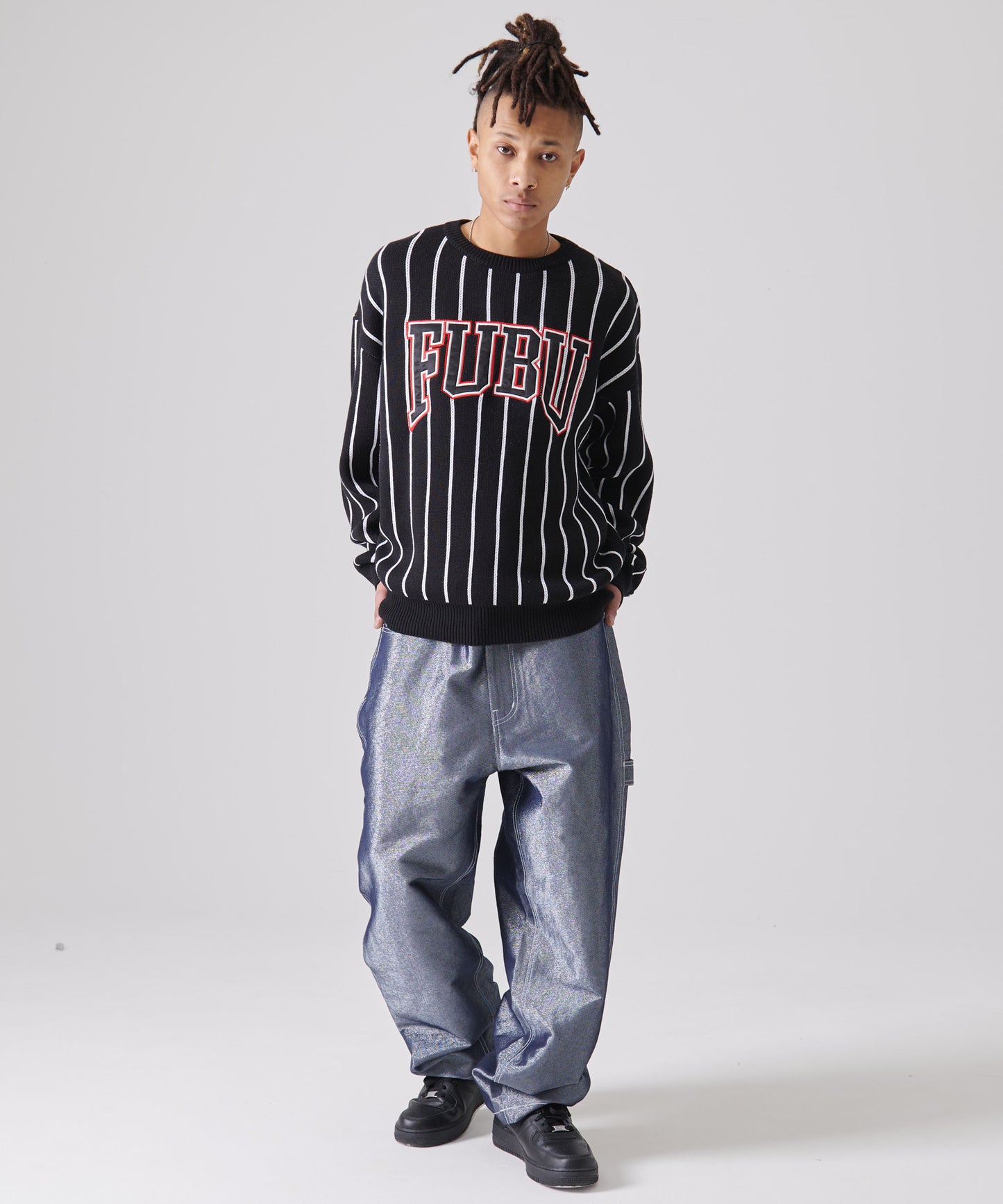 STRIPE KNIT PULLOVER/ストライプニットプルオーバー【FAM-51701】