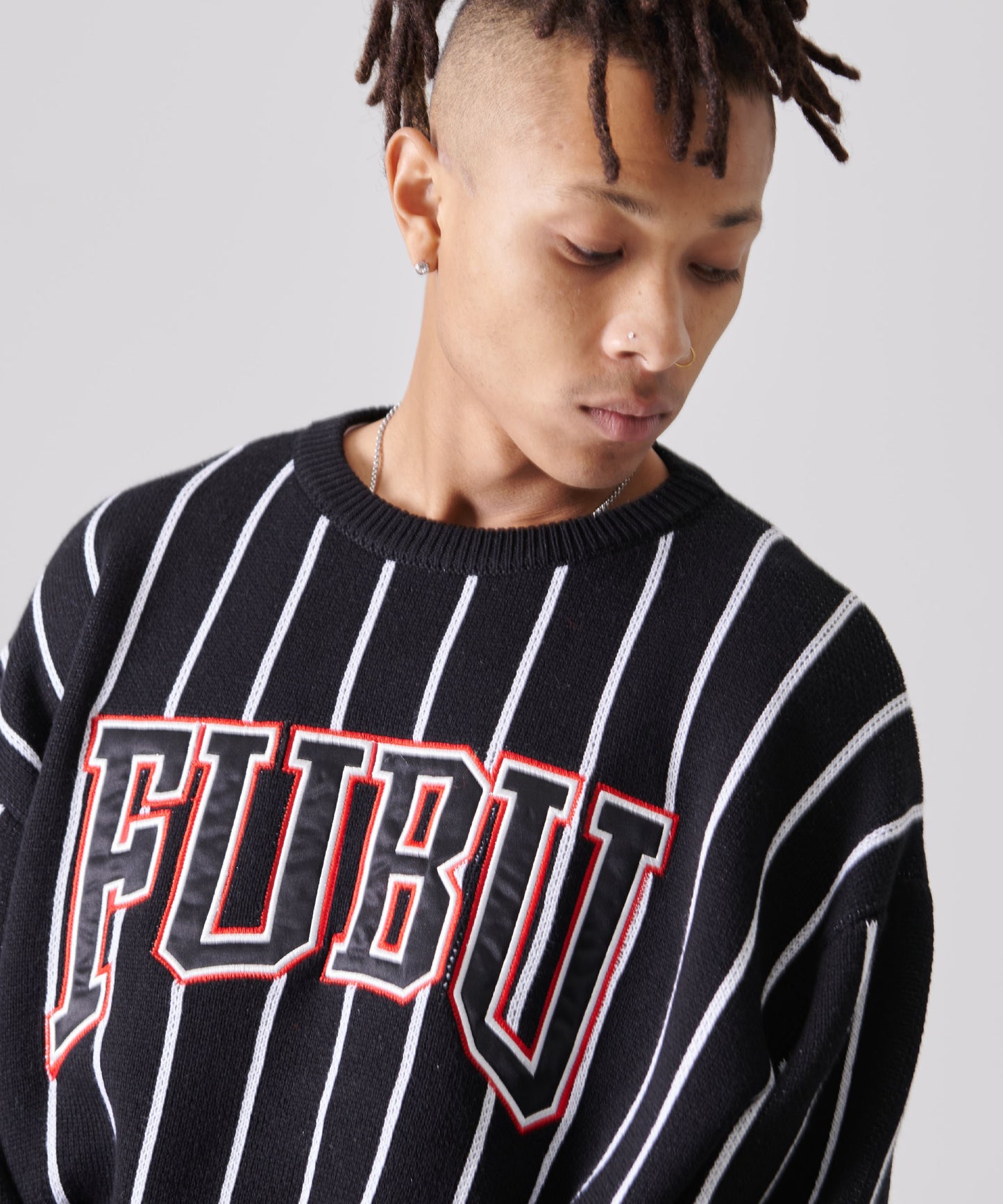 STRIPE KNIT PULLOVER/ストライプニットプルオーバー【FAM-51701】