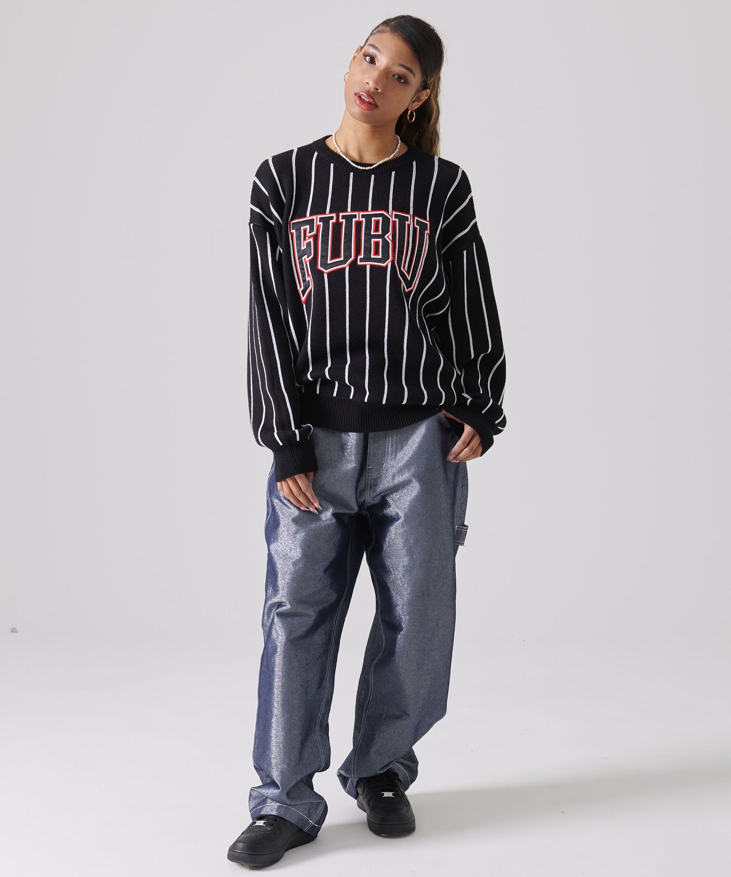 STRIPE KNIT PULLOVER/ストライプニットプルオーバー【FAM-51701】