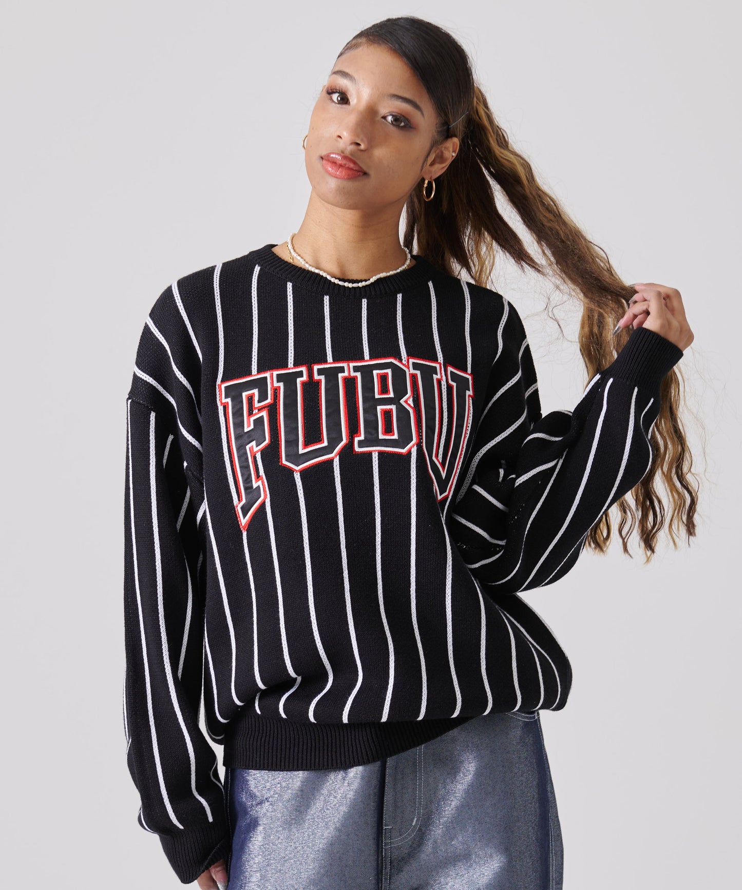 STRIPE KNIT PULLOVER/ストライプニットプルオーバー【FAM-51701】