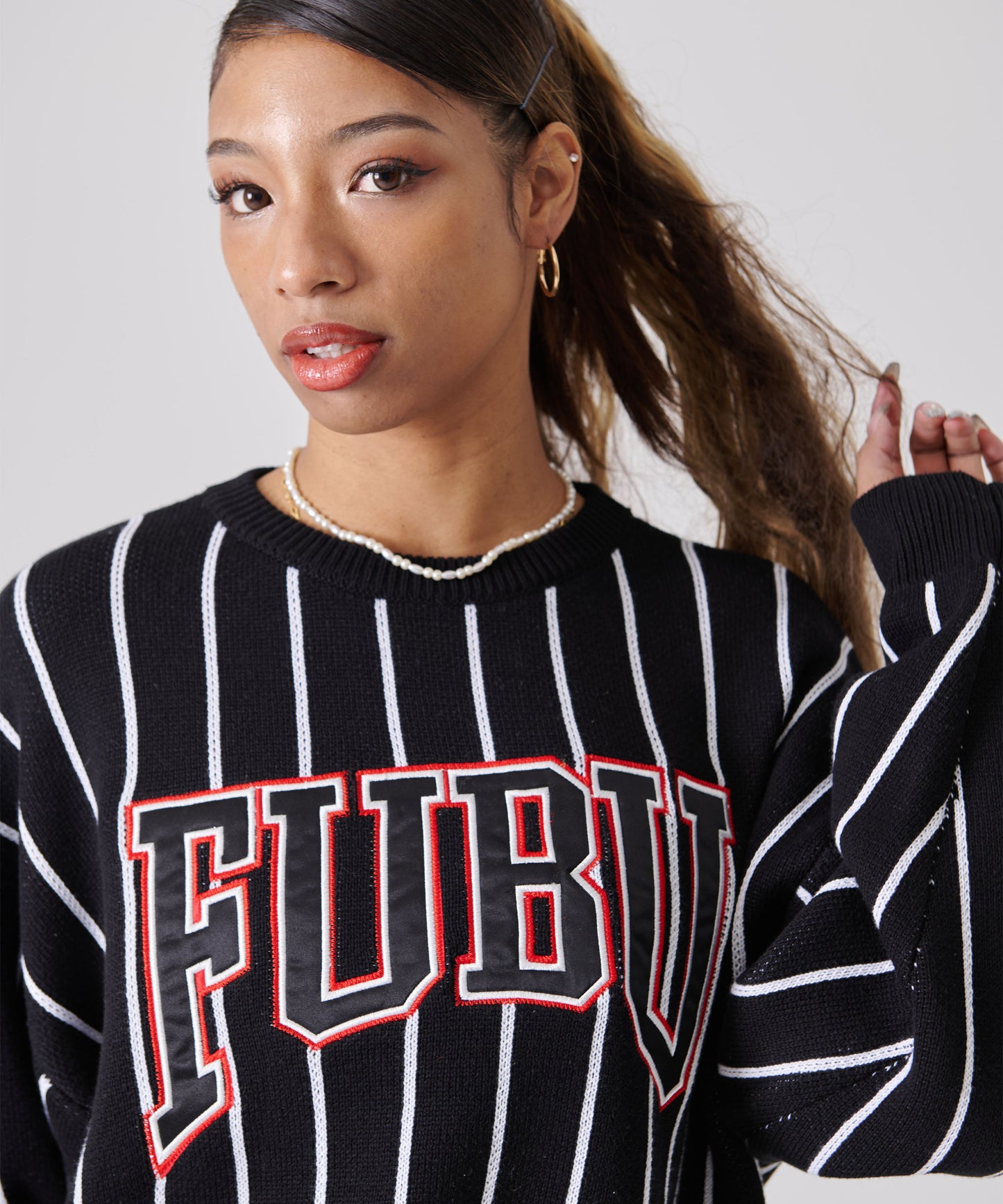 STRIPE KNIT PULLOVER/ストライプニットプルオーバー【FAM-51701】