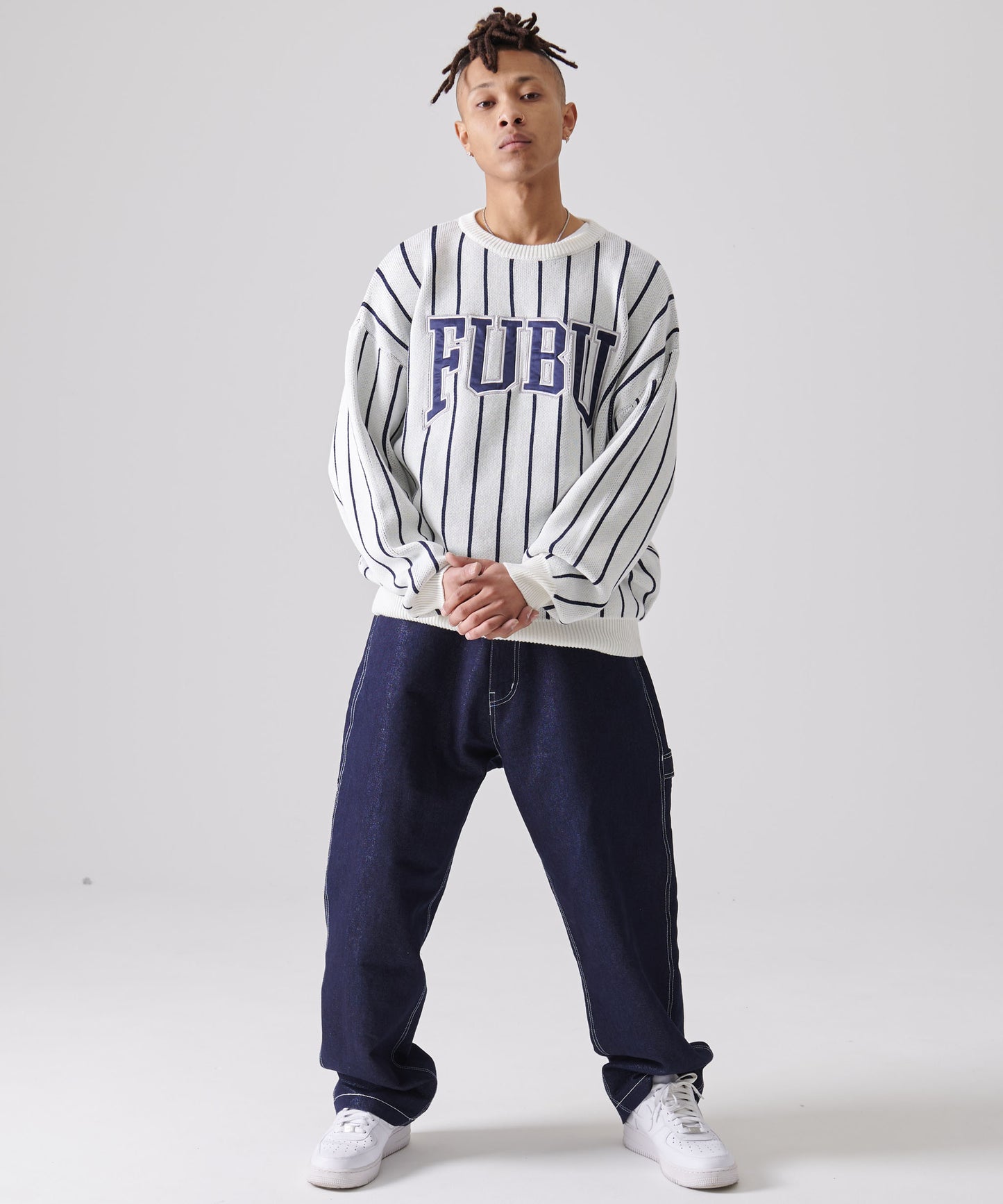STRIPE KNIT PULLOVER/ストライプニットプルオーバー【FAM-51701】