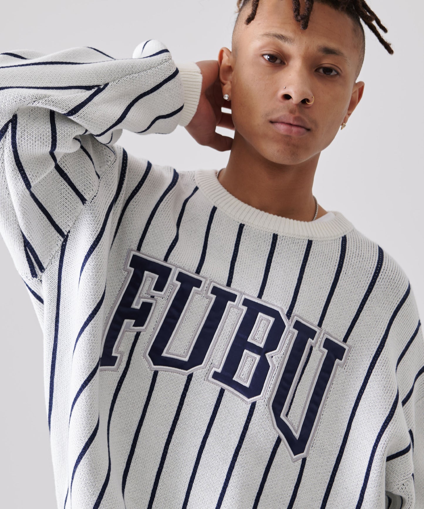 STRIPE KNIT PULLOVER/ストライプニットプルオーバー【FAM-51701】
