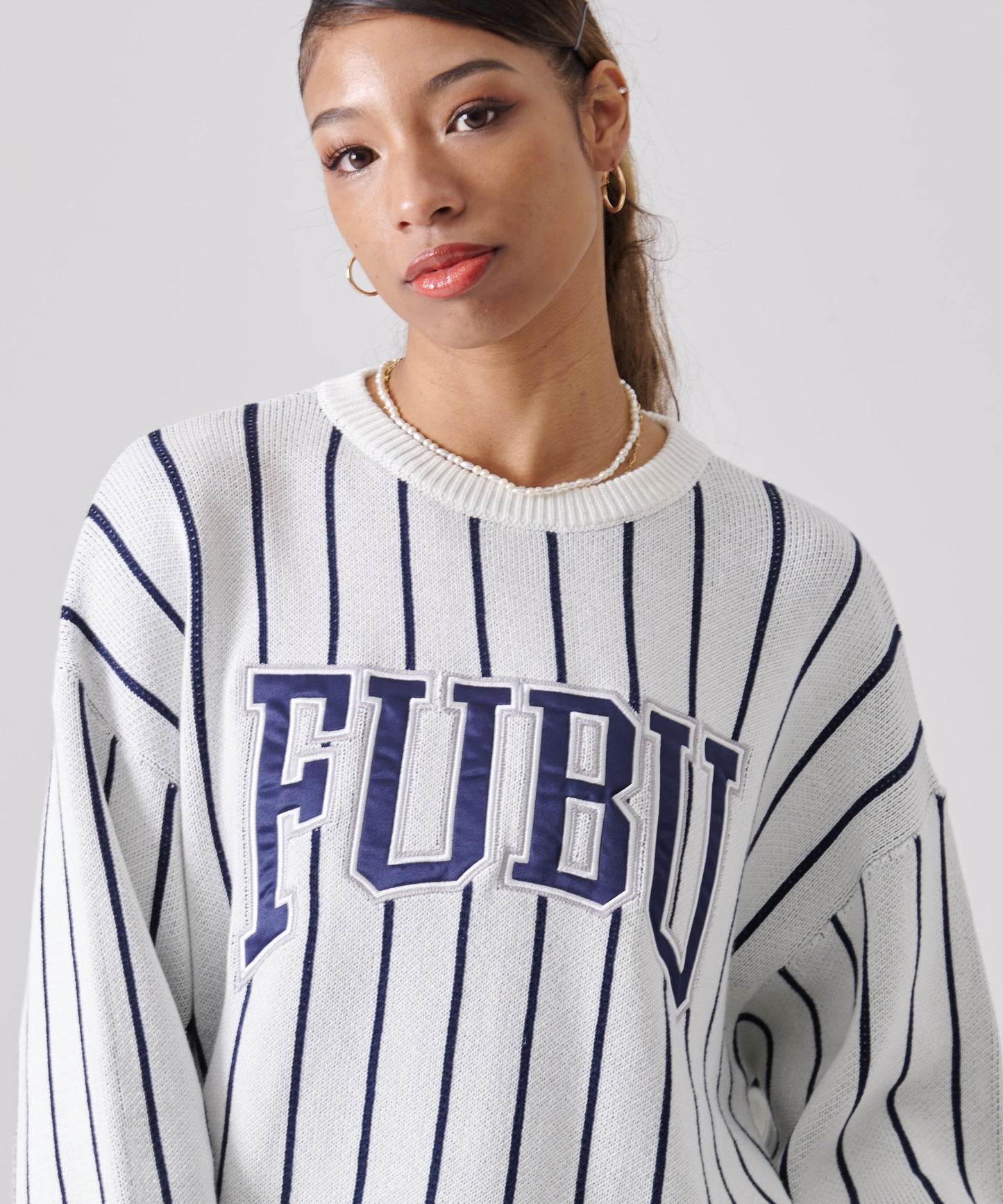 STRIPE KNIT PULLOVER/ストライプニットプルオーバー【FAM-51701】