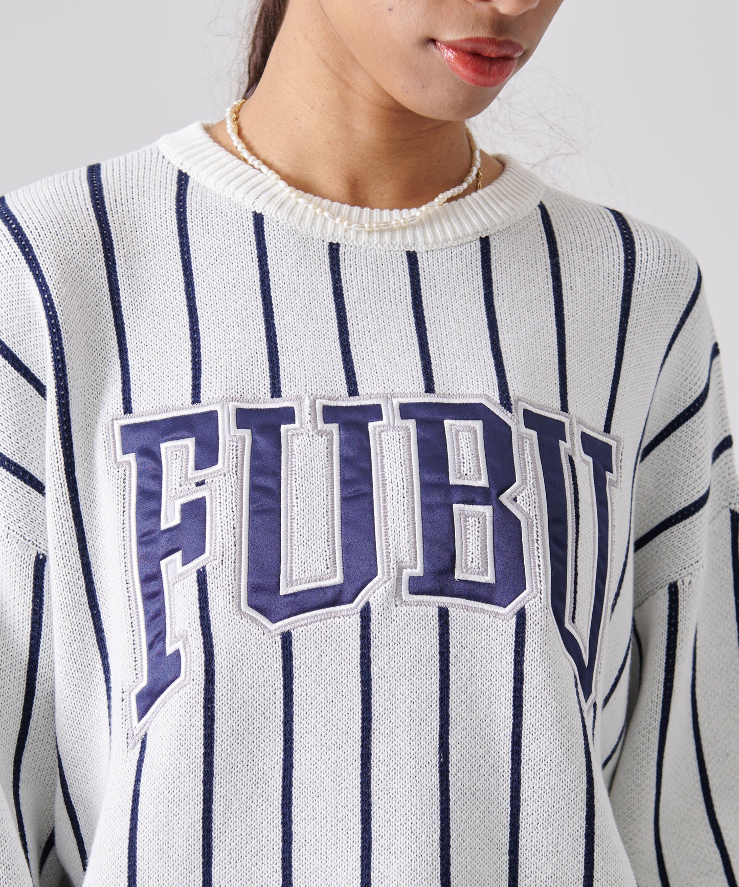 STRIPE KNIT PULLOVER/ストライプニットプルオーバー【FAM-51701】