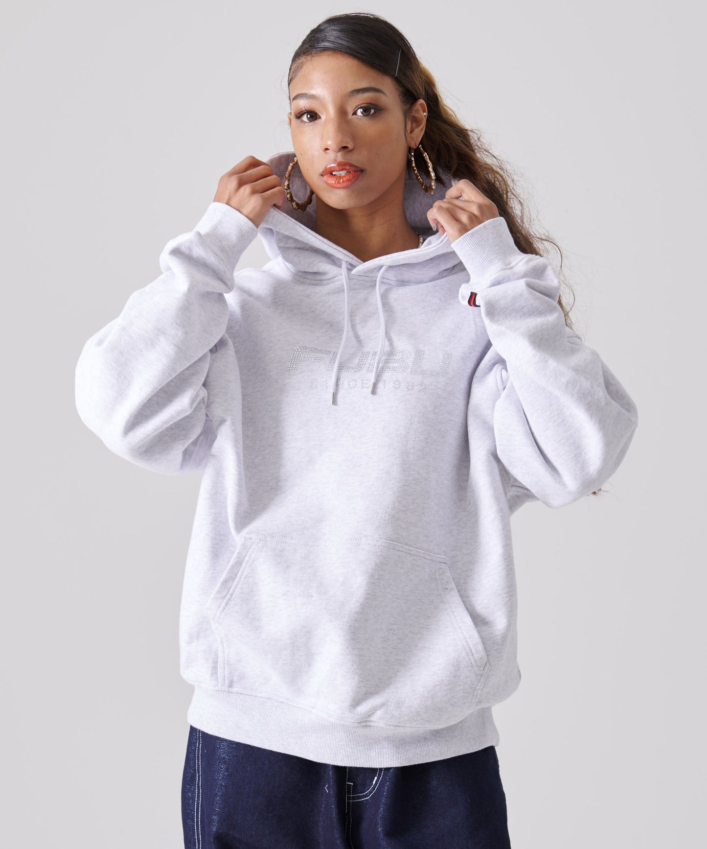 RHINESTONE OG LOGO HOODIE/ラインストーンロゴフーディー【FAM-51705】