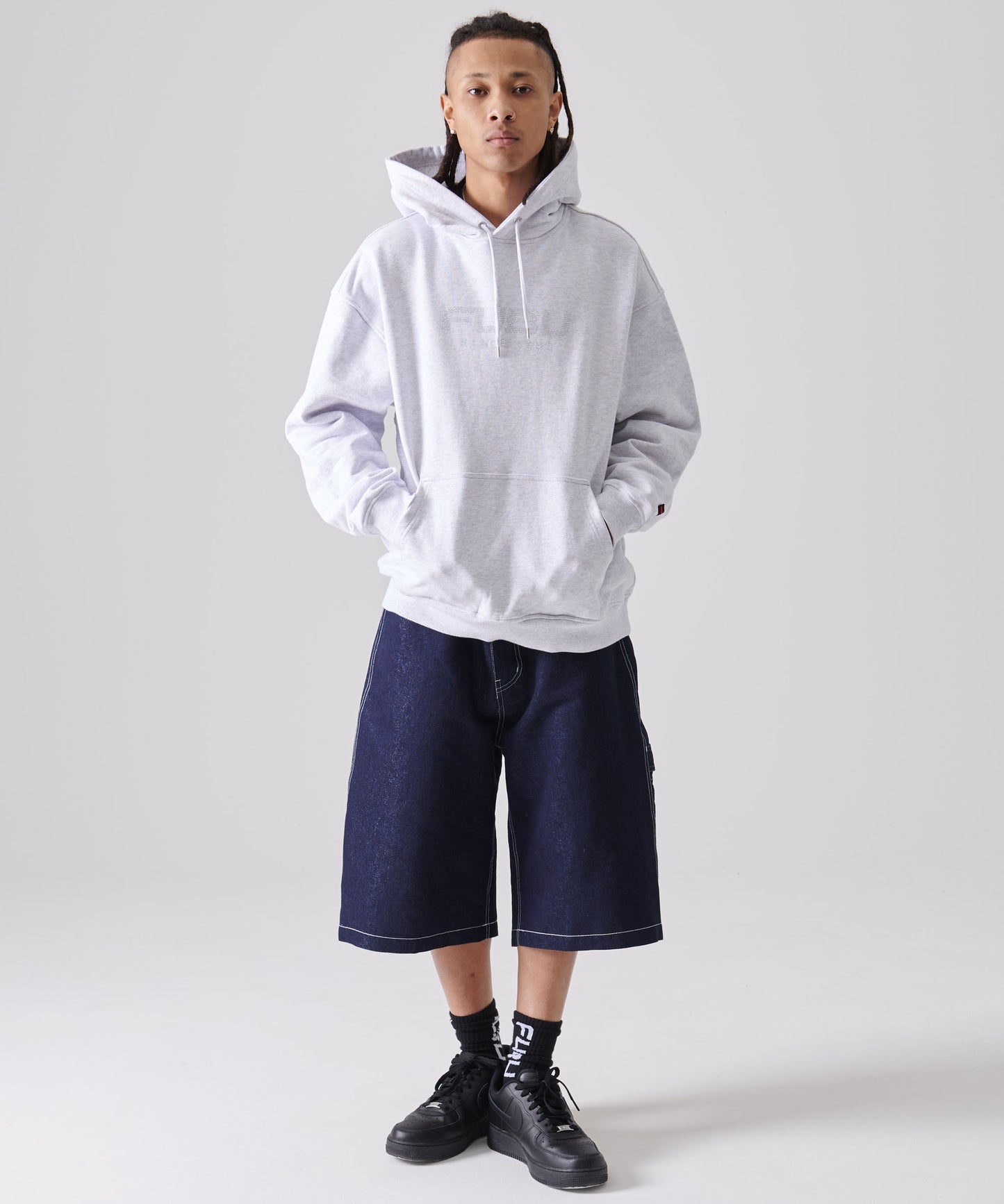 RHINESTONE OG LOGO HOODIE/ラインストーンロゴフーディー【FAM-51705】